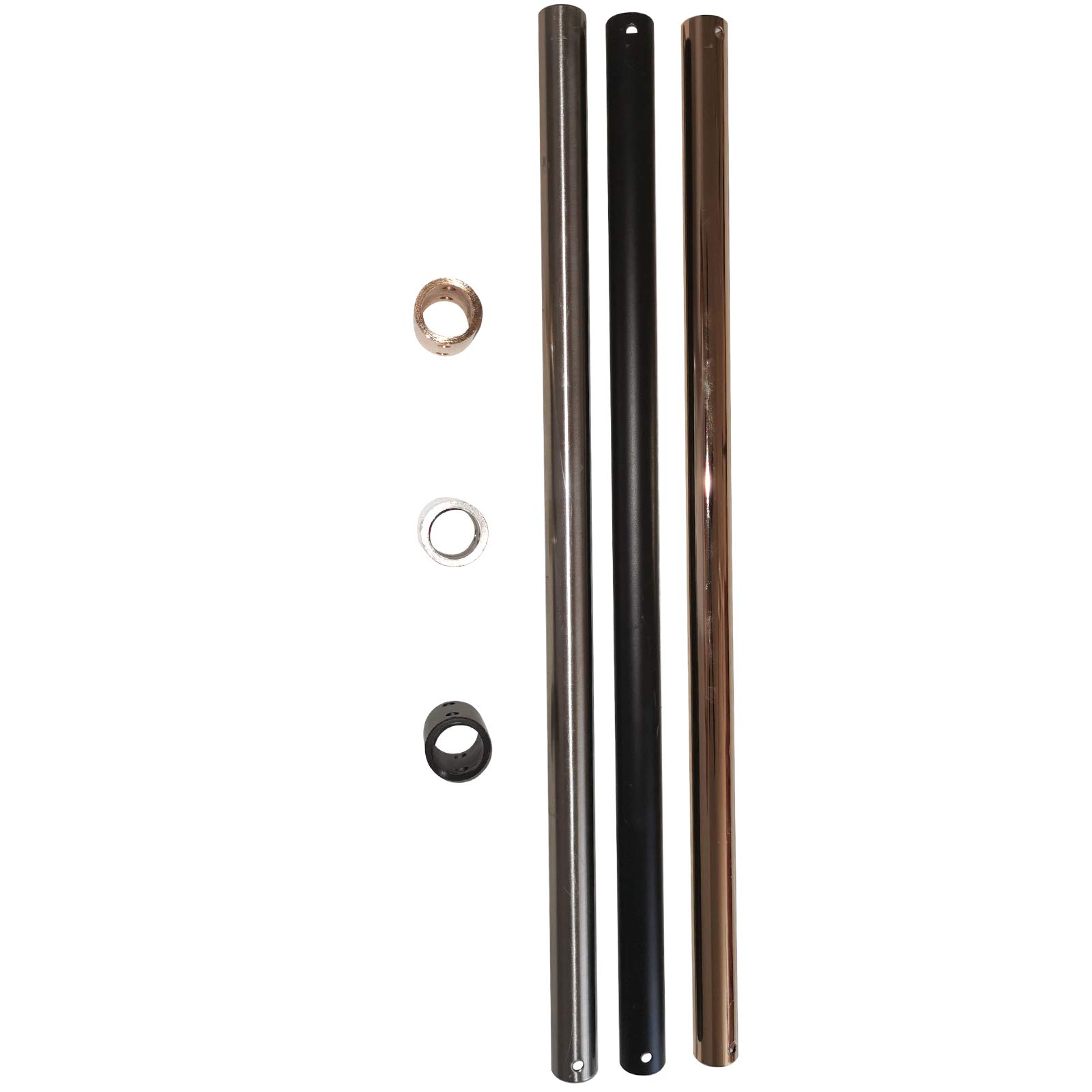 OUKANING 23.6 Inch Ceiling Fan Downrod - Black Replacement Downrod for Hunter, Hampton Bay & More - Perfect for Low Ceilings & Vaulted Rooms