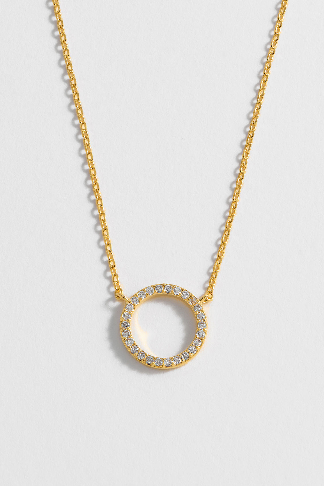 Circle CZ Necklace for Women - Elegant Cubic Zirconia Pendant Jewelry - Perfect for Parties, Weddings & Everyday Wear