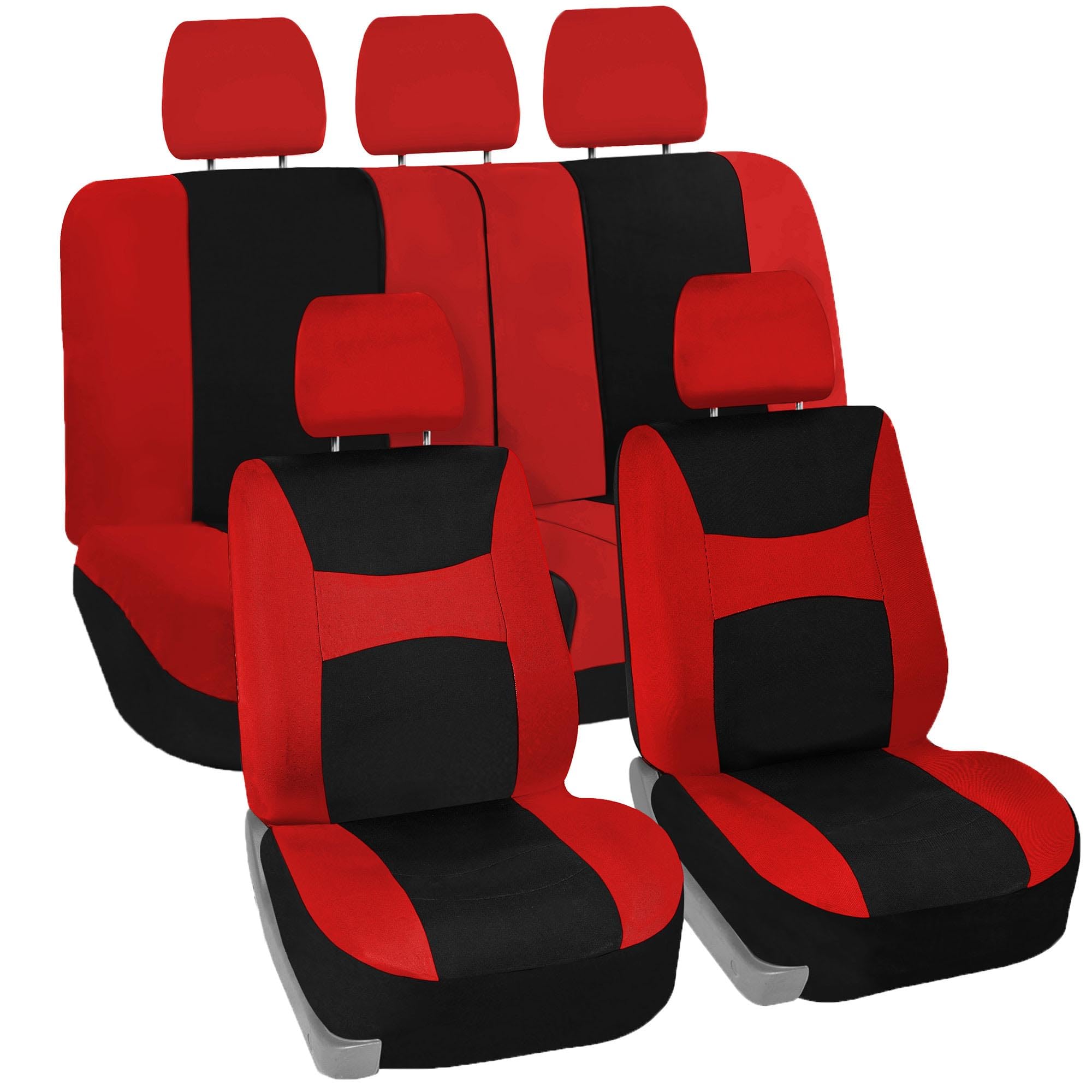 FH Group Light Breezy Pink Car Seat Covers - Universal Fit for Cars, Trucks & SUVs | Airbag Compatible Split Rear Design with Flat Foam Padding | Perfect for Daily Commute, Road Trips & Family Travel