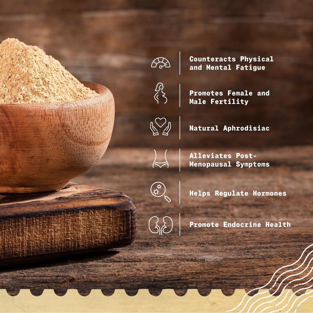 Organic Maca Powder 8 oz - Peruvian, Pure & Natural, Gelatinized for Enhanced Bioavailability | Vegan & Vegetarian Friendly | Perfect for Smoothies, Energy Boosts & Hormonal Balance
