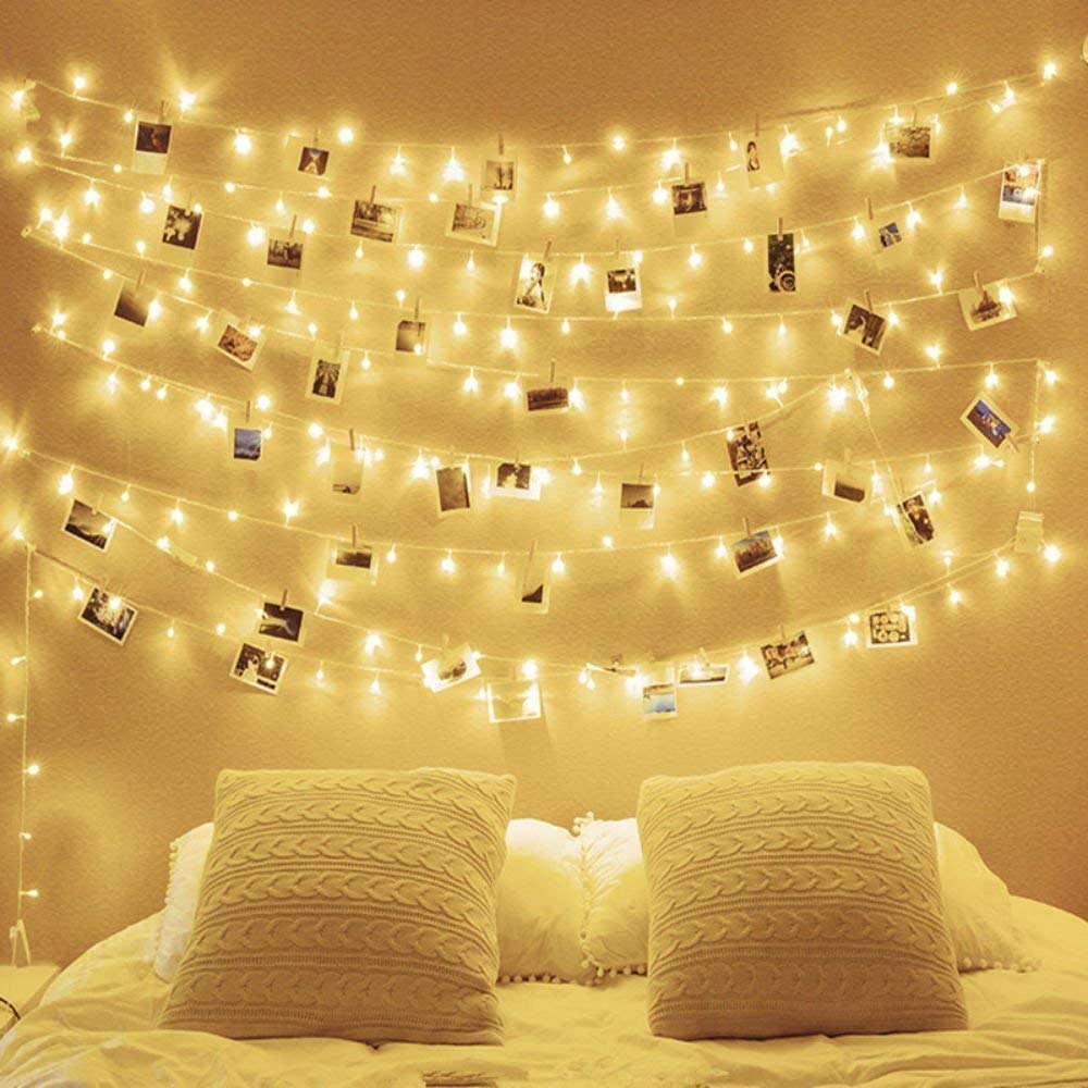EShing 100 LED String Lights Dimmable, 33ft USB Powered Fairy Lights with Remote & Timer - Warm White Twinkle Lights for Indoor Outdoor Wedding, Party, Patio, Backyard, Room Decor - Perfect for Holiday, Christmas, Garden & Home Ambiance Lighting