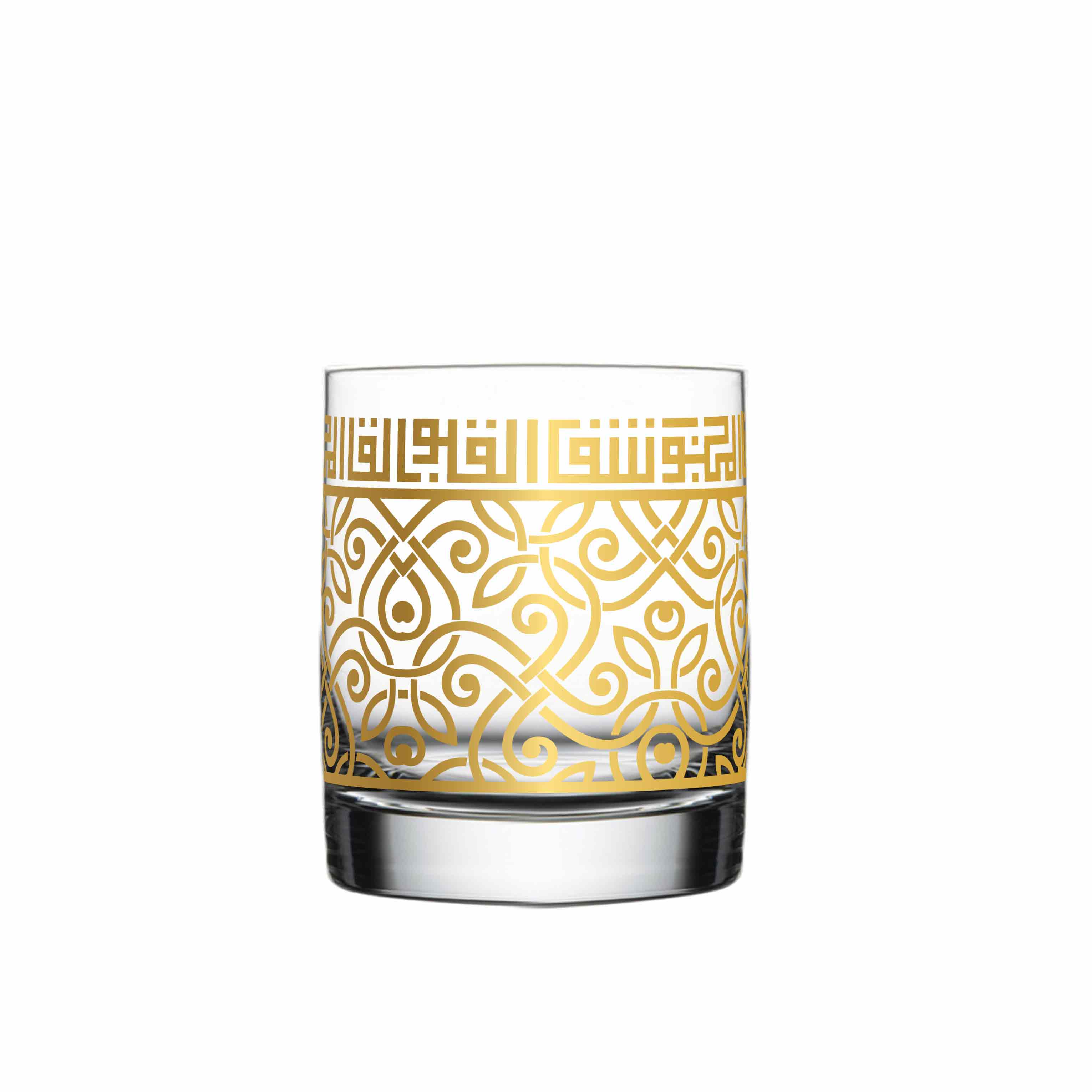 Dimlaj 6-Piece Gold Short Tumbler Set - Elegant Drinking Glasses for Cocktails, Juice & Iced Coffee - Perfect for Home Bars, Parties & Restaurants