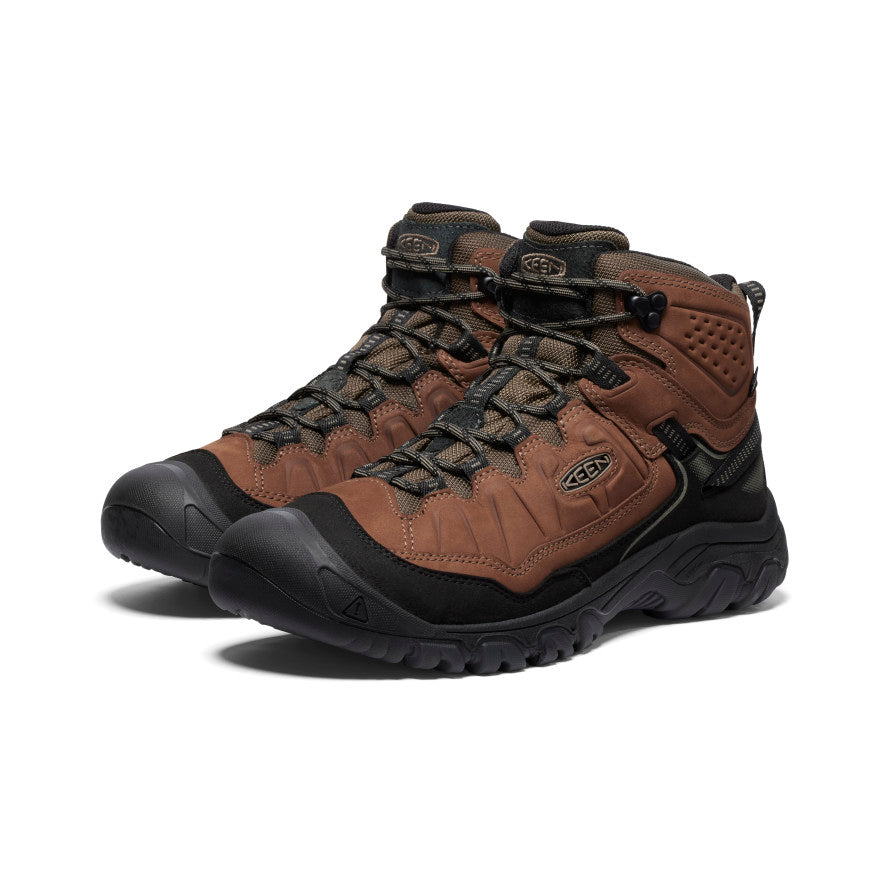 KEEN Targhee IV Mid WP Wide Waterproof Hiking Boots for Men - Durable Outdoor Trekking Shoes for Mountain Trails & Backpacking Adventures