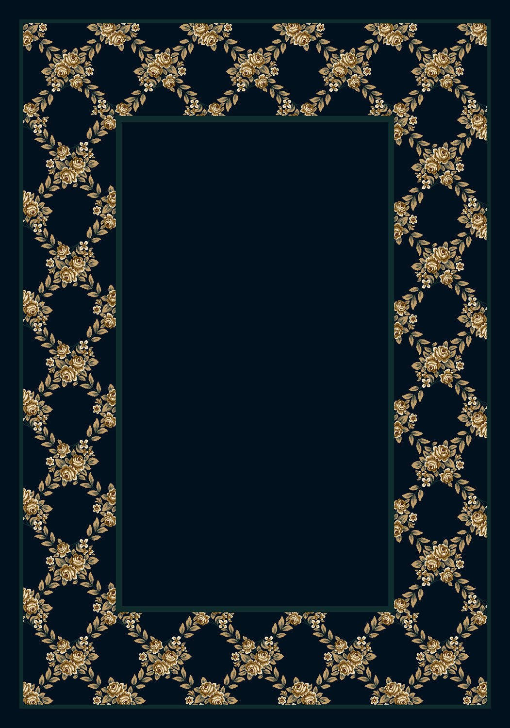Design Center Rose Bower Sapphire Area Rug 5'4