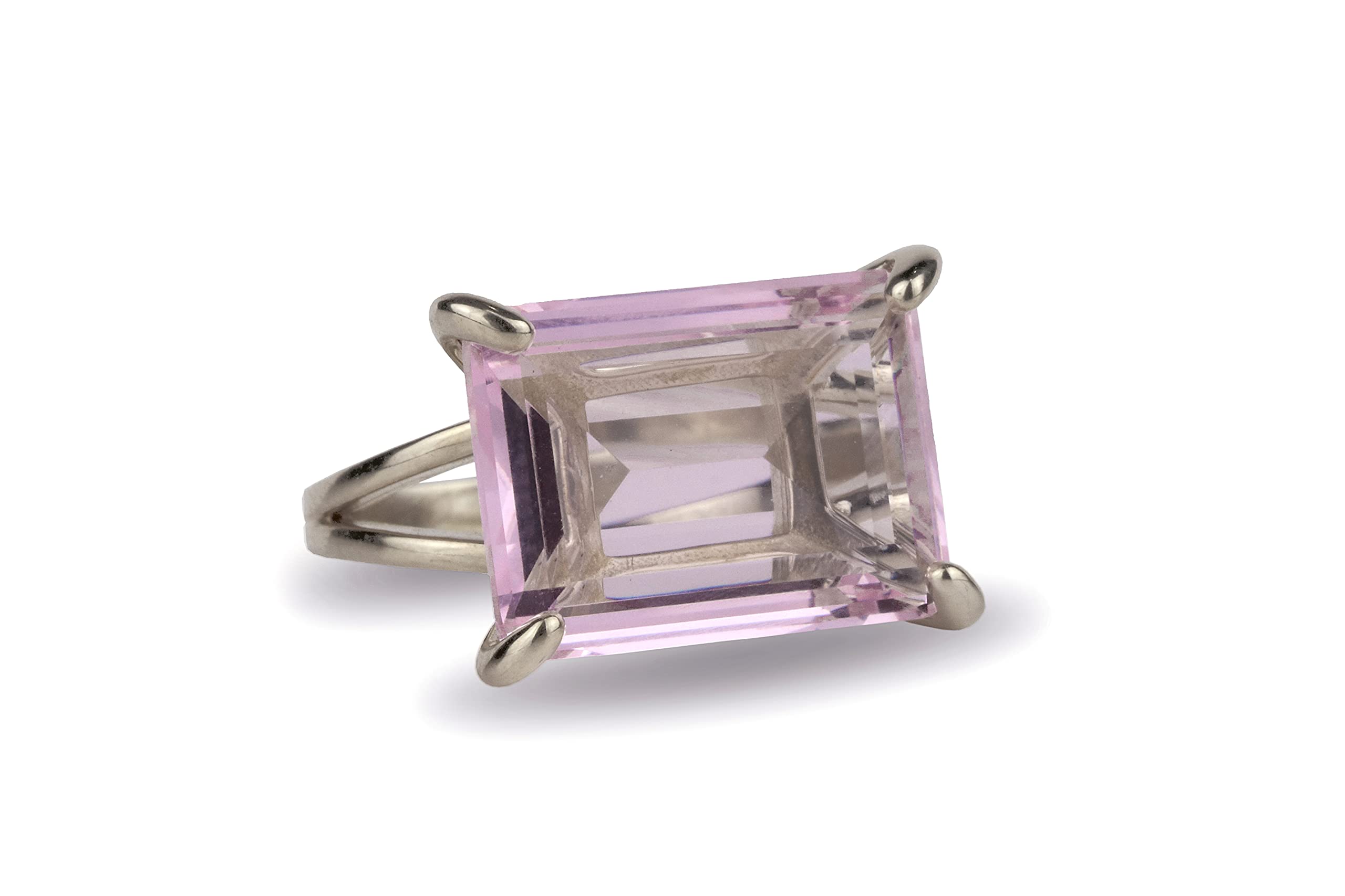 Rose Quartz Silver Ring for Women - Elegant Crystal Jewelry Gift | Wedding & Party Wear