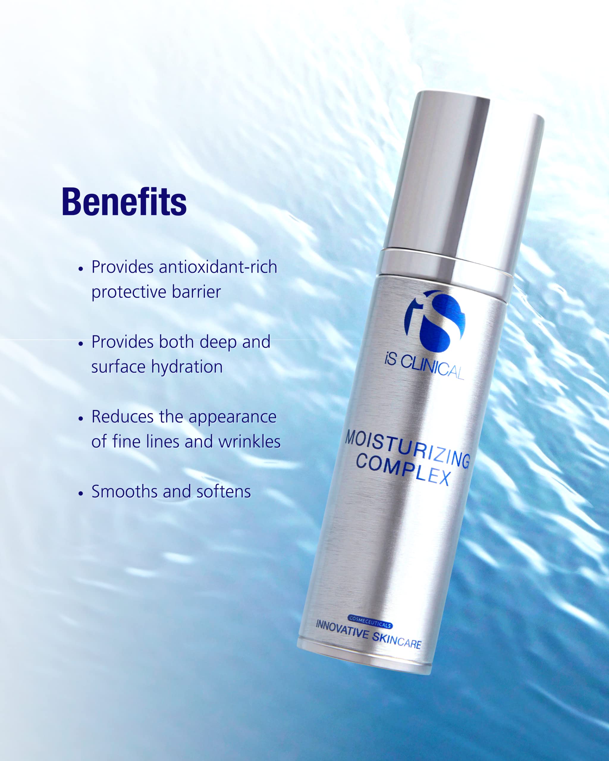iS CLINICAL Moisturizing Complex - Hydrating Face Moisturizer for Anti-Blemish & Anti-Aging | Vitamin A Enriched Formula | Perfect for Daily Skincare Routine & Sensitive Skin Care