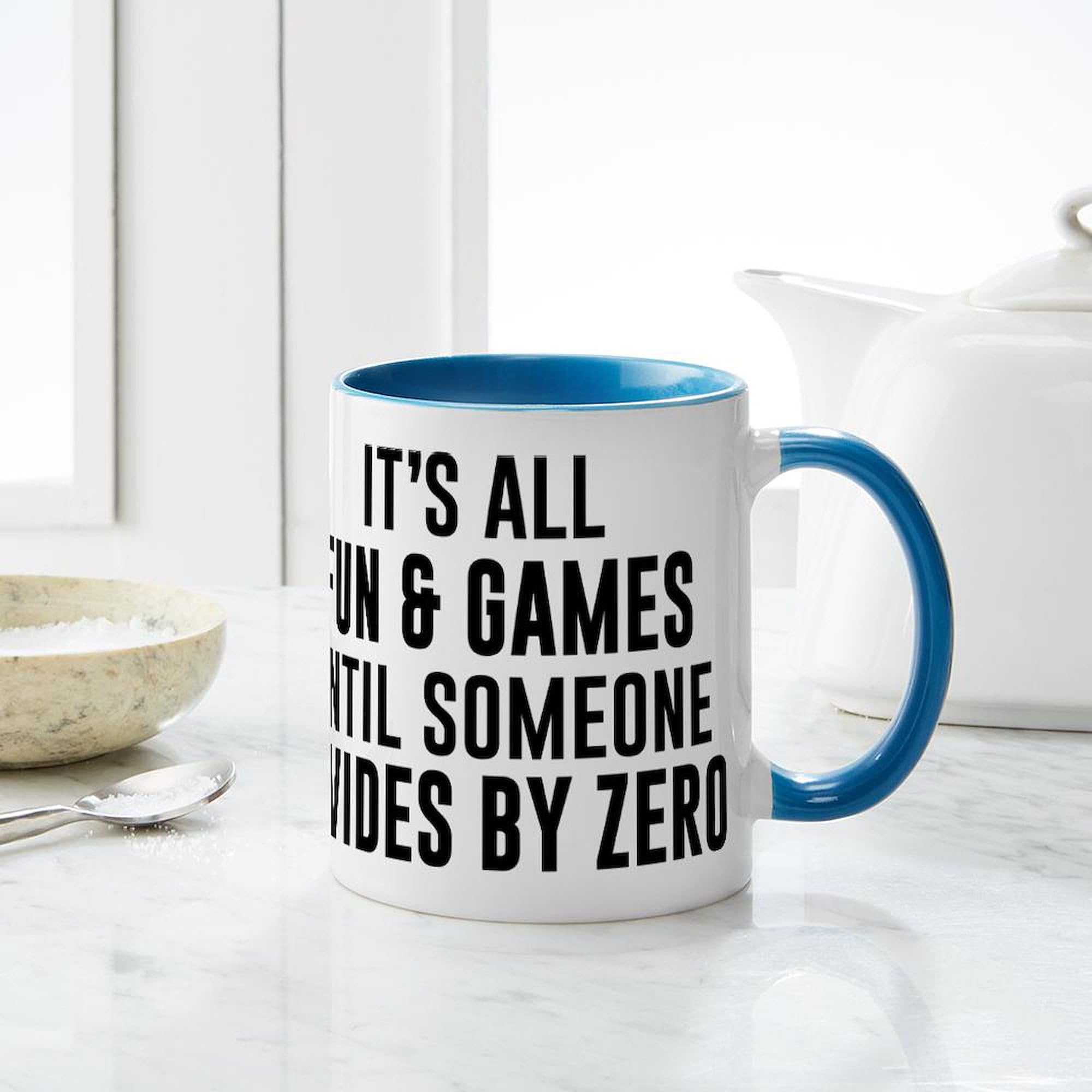 Divide By Zero Funny Math 11 oz (325 ml) Ceramic Coffee Mug - Perfect for Teachers, Students & Math Lovers - Great for Office, Classroom or Home Use