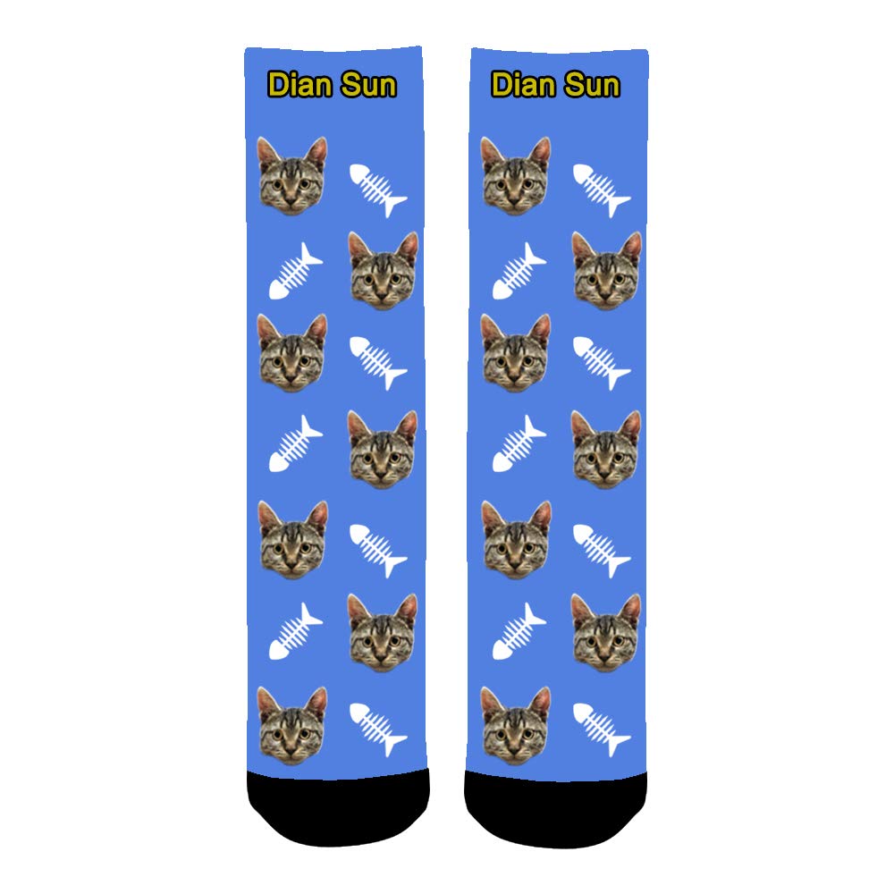 Custom Photo Socks with Pet Faces - Personalized Funny Socks Featuring Your Dog, Cat or Other Pets - Unique Gift for Pet Lovers, Christmas, Birthdays & Special Occasions