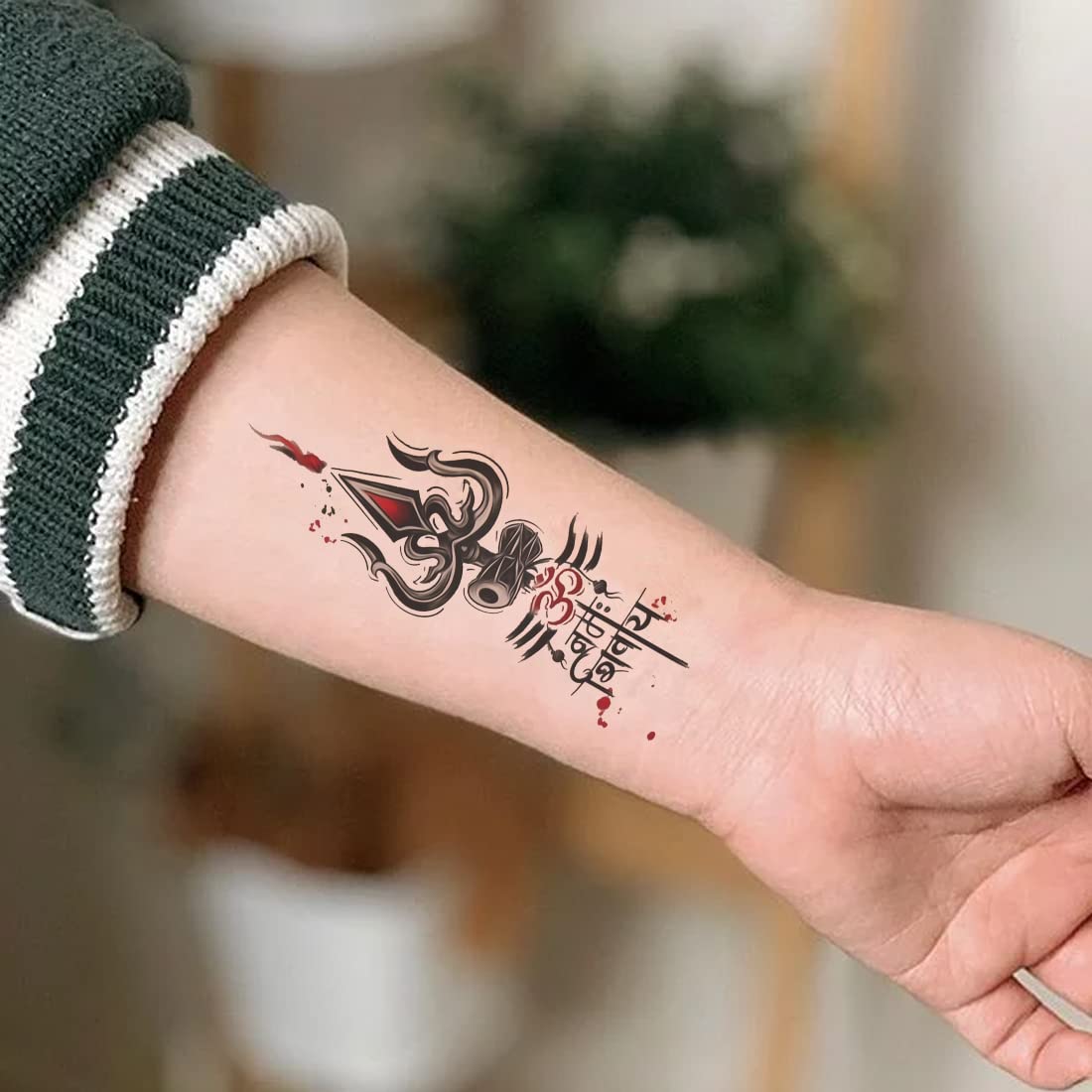 Lord Shiva Mahadev Temporary Tattoo - Waterproof Fake Body Art for Men & Women - Perfect for Festivals, Parties, and Spiritual Events