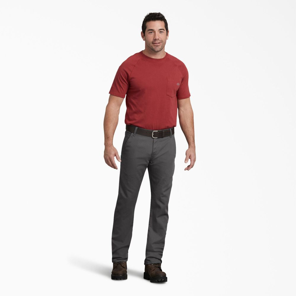 Dickies Men's Regular Fit Duck Carpenter Work Pants DP802 - Durable Grey Workwear for Construction & DIY Projects