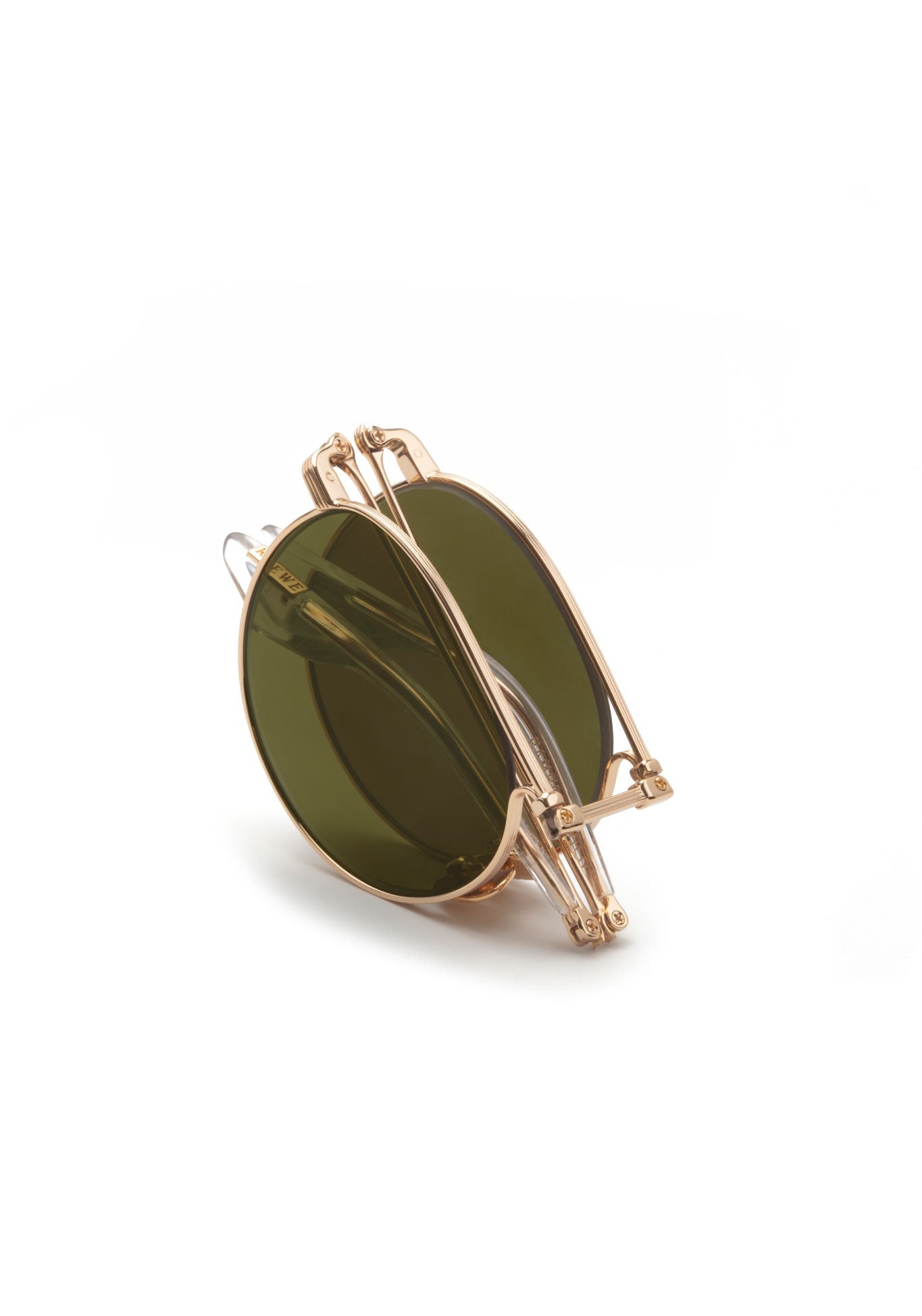 RAMPART FOLD 18K Gold & Crystal Polarized Sunglasses - Stylish UV Protection for Outdoor Sports & Driving