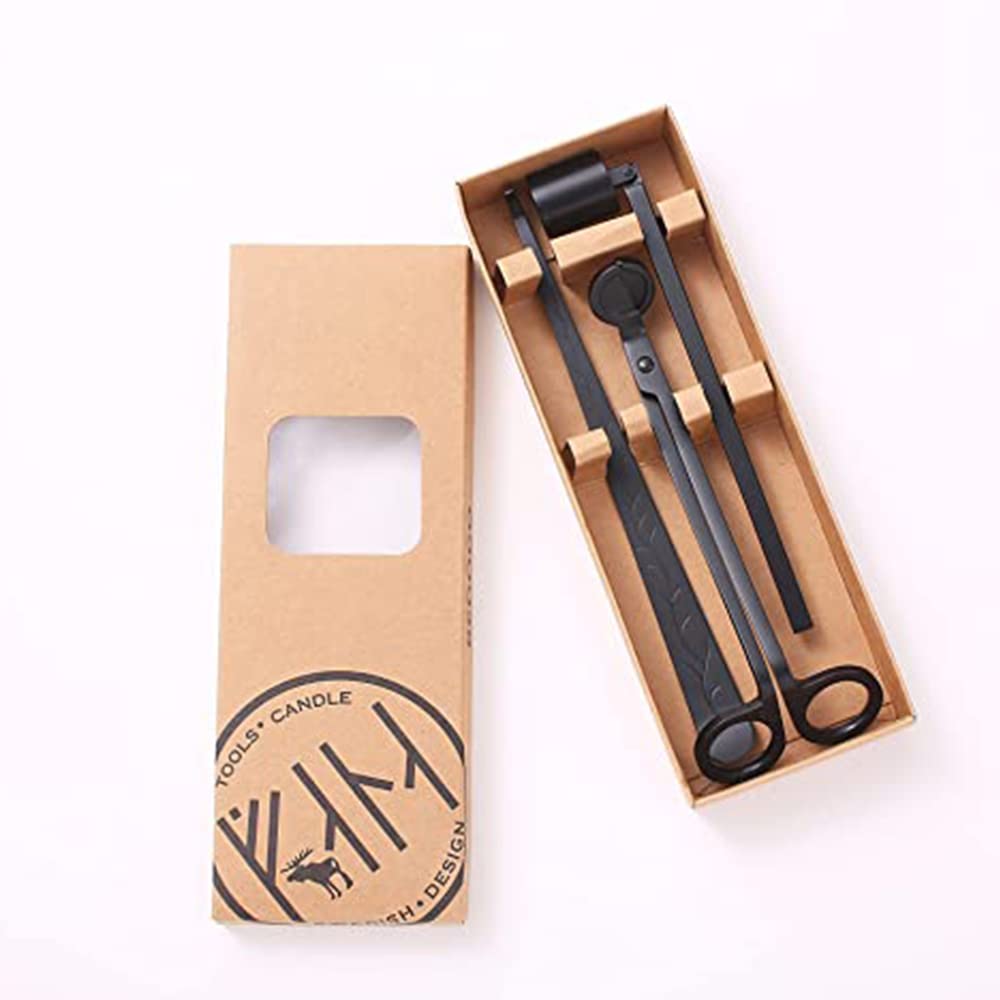 Premium 3-in-1 Candle Accessory Set - Wick Trimmer, Dipper & Snuffer - Elegant Black Candle Tools for Wax Lovers - Perfect for Home Spa, Romantic Dinners & Relaxation Gifts