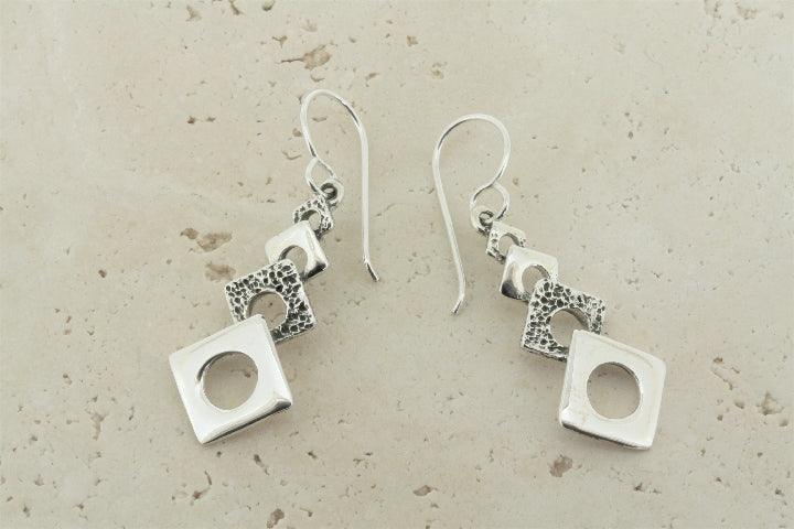 4 Texture Diamond Drop Earrings for Women - Elegant Dangle Earrings for Parties, Weddings & Special Occasions