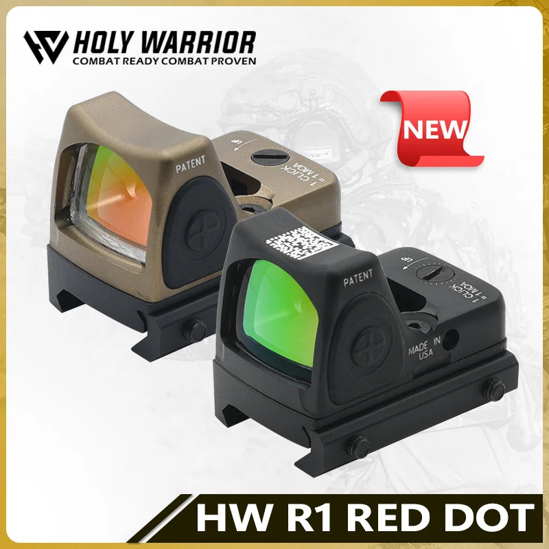 HW TRLJLCON Red Dot Sight - Metal Holographic Reflex Scope with 20mm Weaver Rail | Compatible with Glock & Airsoft Guns | Perfect for Hunting, Tactical Training & Outdoor Shooting