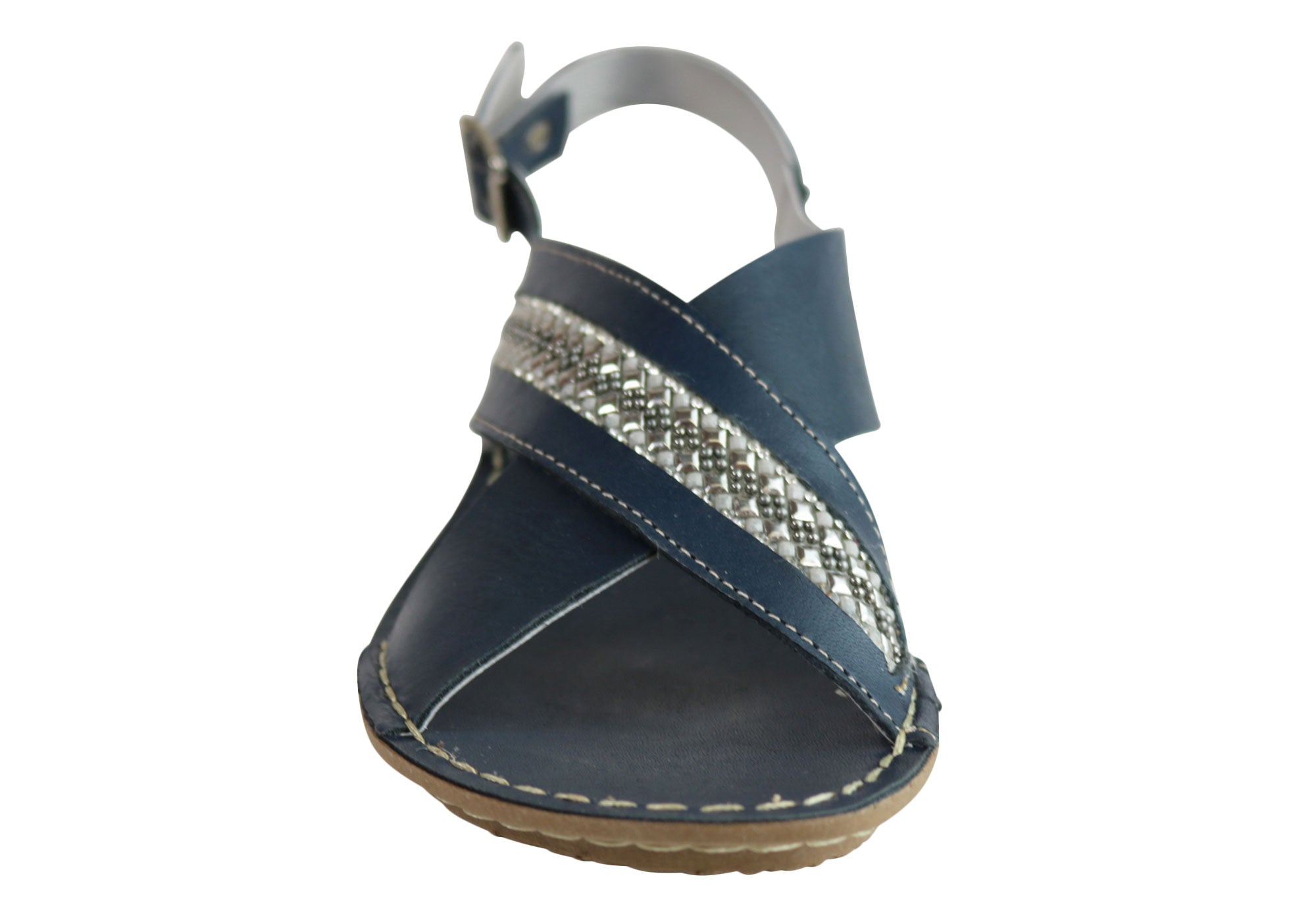 Andacco Veronique Women's Comfort Flat Leather Sandals - Handmade in Brazil - Perfect for Summer, Beach & Casual Outings
