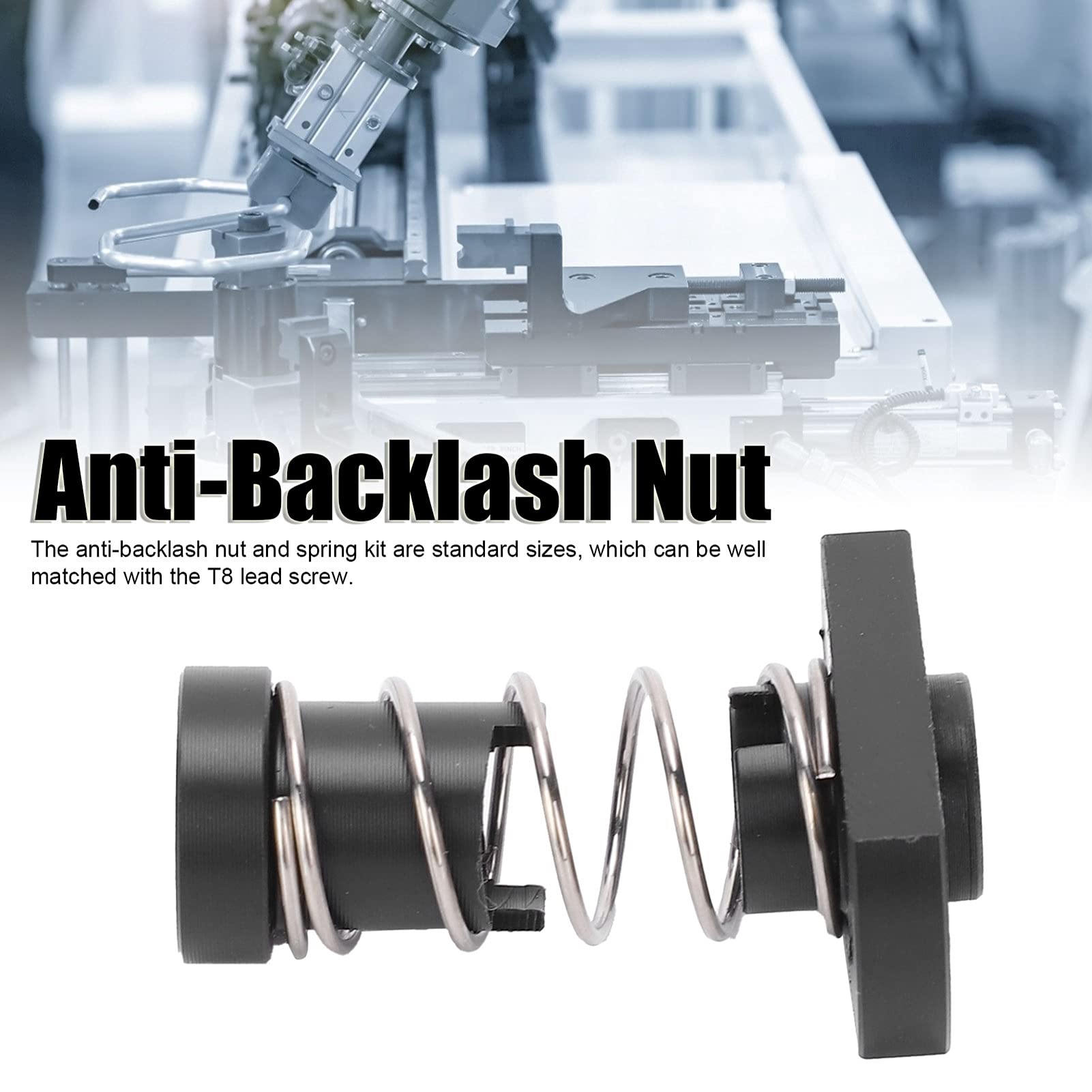 Premium Anti-Backlash Spring POM Nut for 3D Printers & DIY Engraving Machines - 2mm Pitch Gap Eliminator - Perfect for CNC Routers, Laser Cutters & Precision Motion Control Systems