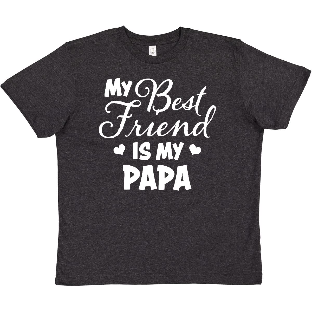 My Best Friend is My Papa with Hearts Youth T-Shirt - Perfect for Father's Day, Family Outings & Heartwarming Gifts