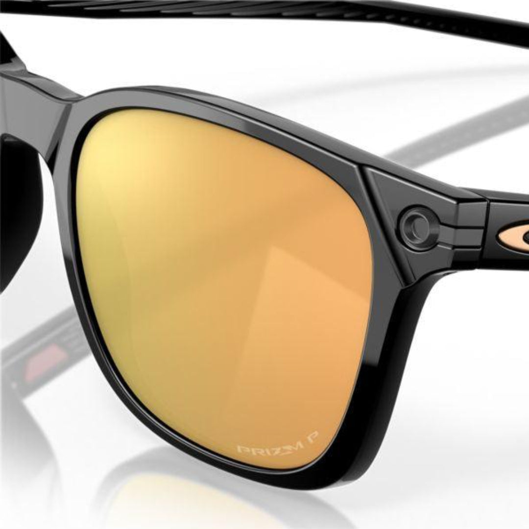 Oakley Ojector Sunglasses Polished Black Frame with Prizm Rose Gold Polarized Lenses - Model 0OO9018 901806 - Perfect for Running, Cycling & Outdoor Sports