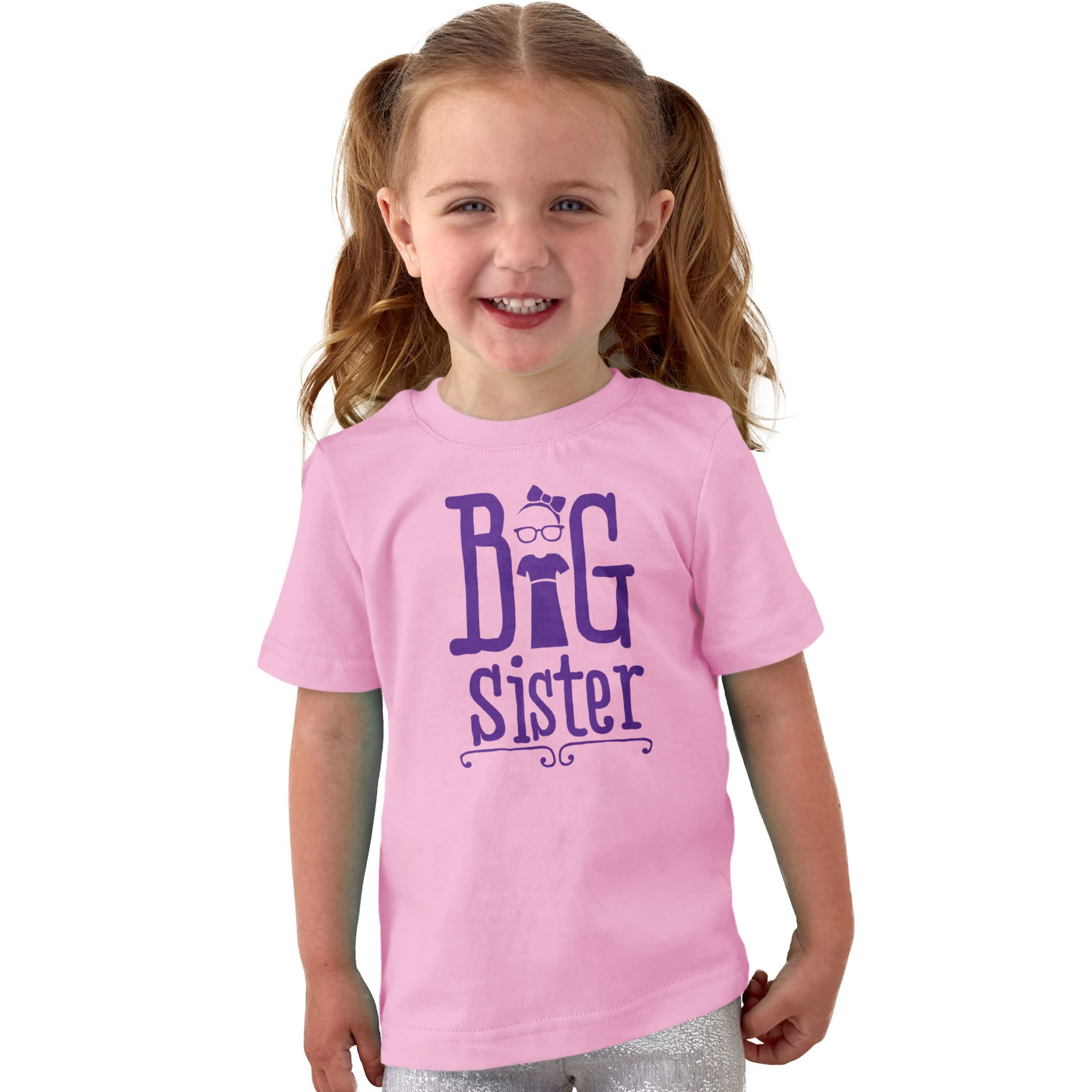 Texas Tees Smart Sister Design Sibling Shirts - I'm The Big Sister Shirt (Size 2 Included) | Perfect for Family Photos, Sibling Bonding & Matching Outfits