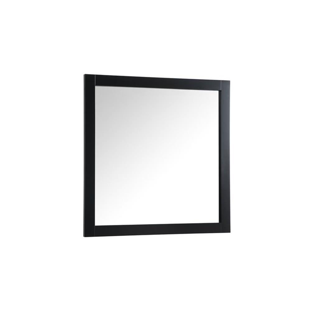 Elegant Black 36x36 Vanity Mirror - MDF & Metal for Bathroom Decor