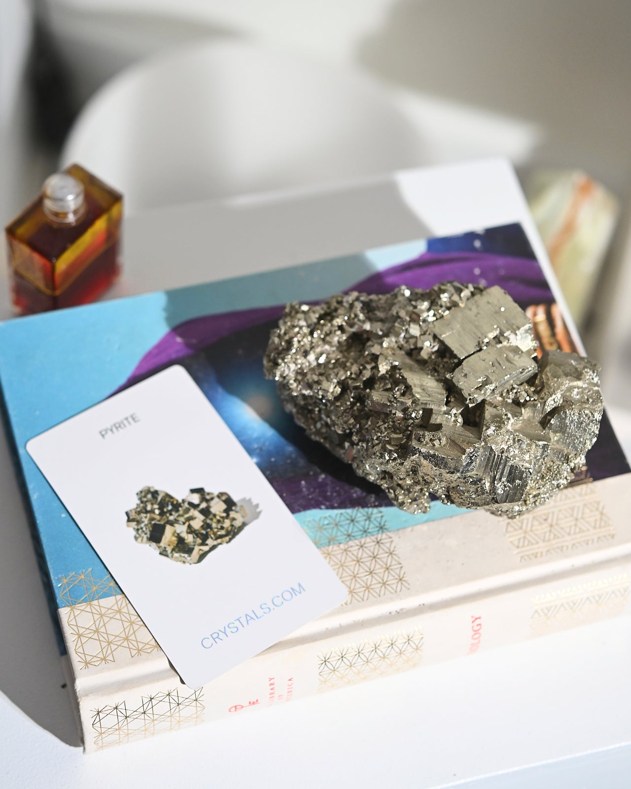 Natural Cubic Pyrite Cluster - 3.1lbs Raw Mineral Specimen for Crystal Healing, Meditation & Home Decor | Perfect for Collectors, Reiki Energy Work & Feng Shui