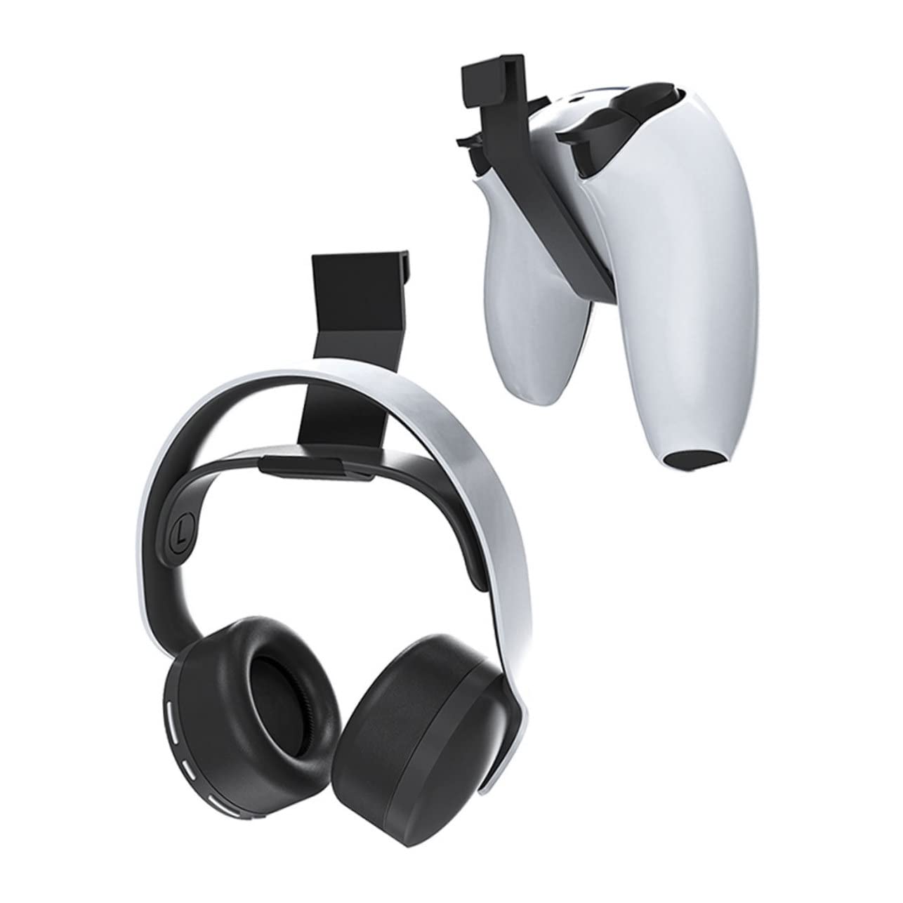 OSALADI 2-Pack Headphone Hanger Stand - ABS Plastic Headphone Holder with Hook for Wall Mount, Desk Organizer - Perfect for Gaming Setups, Home Office & Studio Headphone Storage