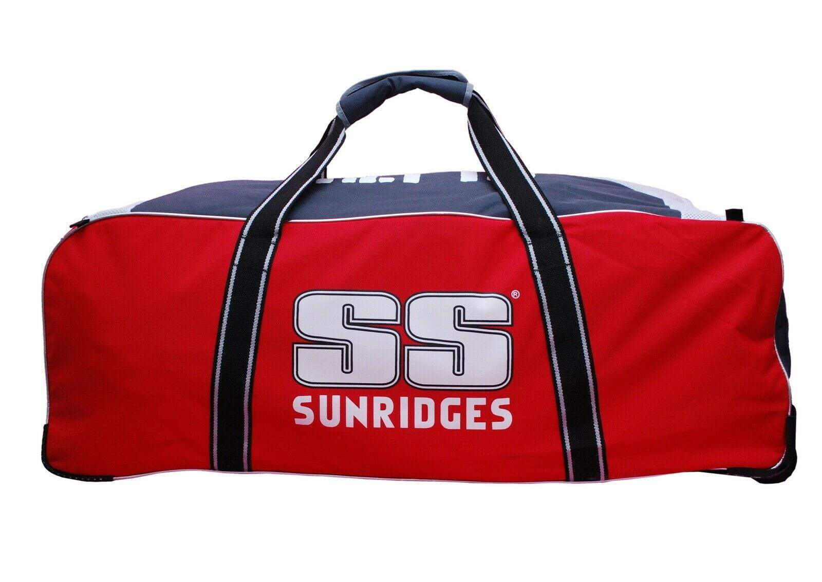 SS Ton Elite Wheelie Cricket Kit Bag - Red | Durable Cricket Equipment Bag for Travel & Matches | Perfect for Players & Coaches
