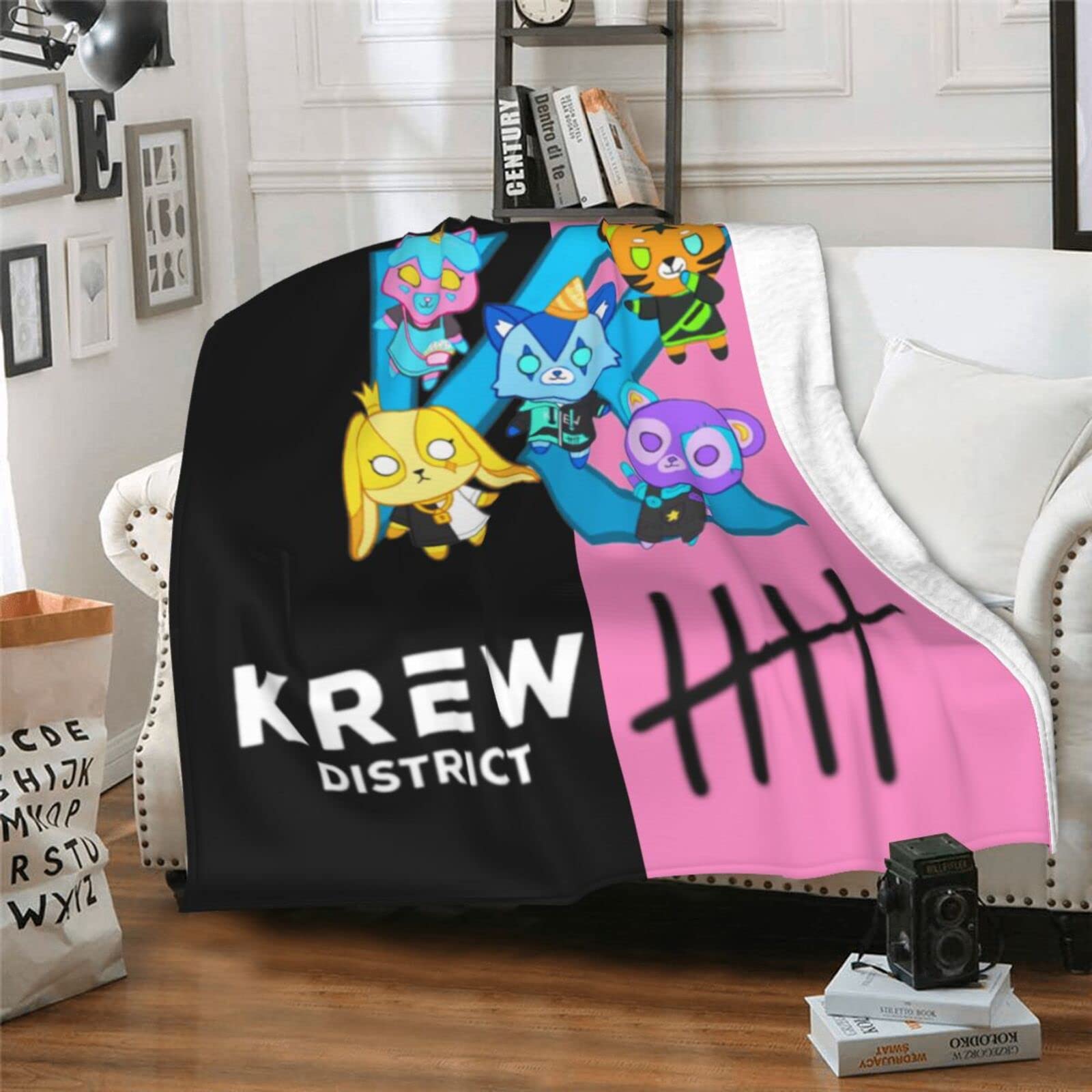 Ultra Soft Flannel Team K R E W Blanket - Cozy Micro Fleece Throw for Bed, Sofa & Car - 50