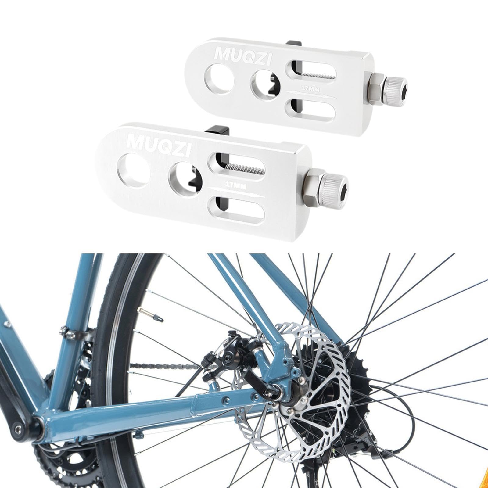 2Pcs Universal Bike Chain Tensioner - Lightweight Single Speed Chain Tightener Adjuster for Road Bikes, BMX & Folding Bikes | Perfect for Smooth Rides & Easy Installation