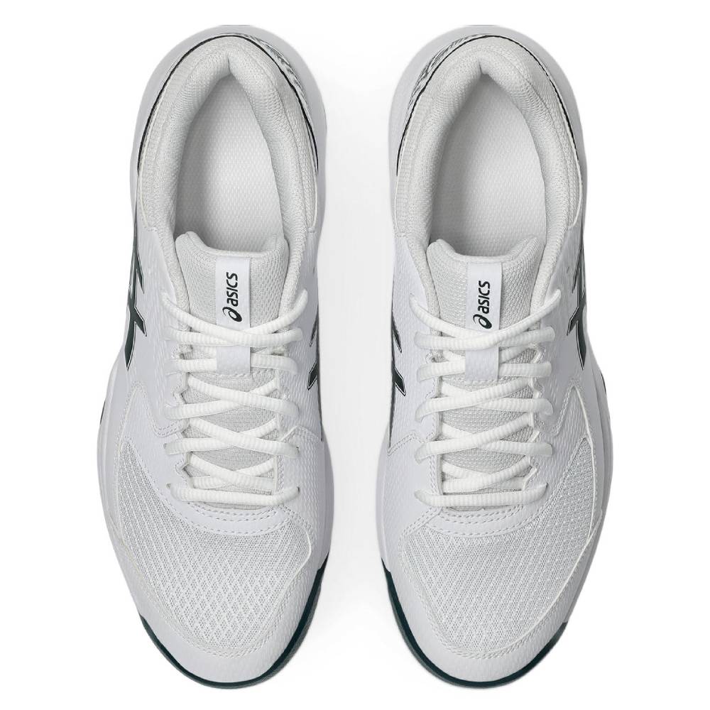 ASICS Gel-Dedicate 8 Men's Tennis Shoes - White/Saxon Green - Lightweight Performance Court Shoes for Tennis, Pickleball & Casual Wear