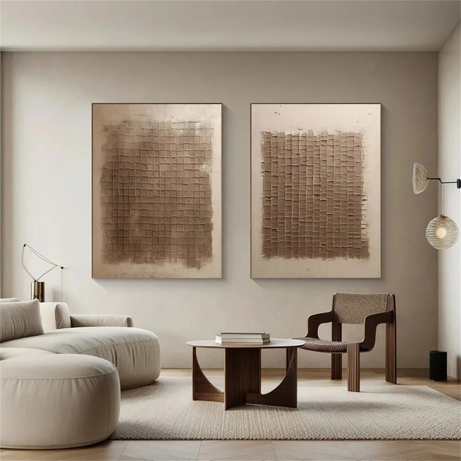 Abstract Tranquility Set of 2 Wall Art Paintings - Modern Minimalist Canvas Prints for Living Room, Bedroom & Office Decor #WS145 | Perfect for Home, Office & Gift Giving