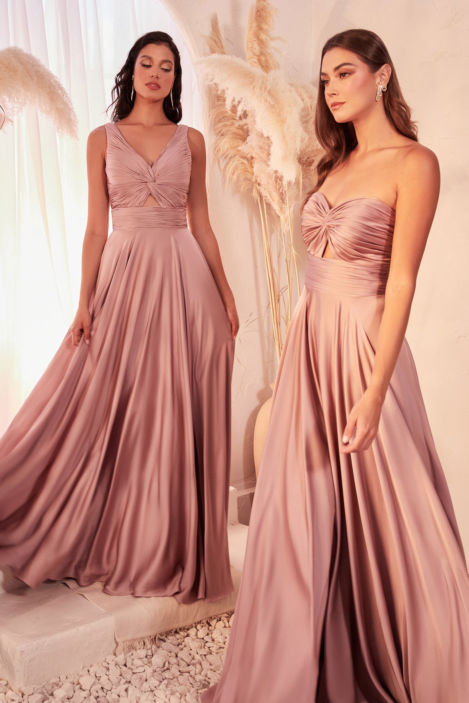 Elegant Marlena Gown - A-Line Keyhole Back Soft Satin Dress for Women | Perfect for Weddings, Parties & Special Occasions