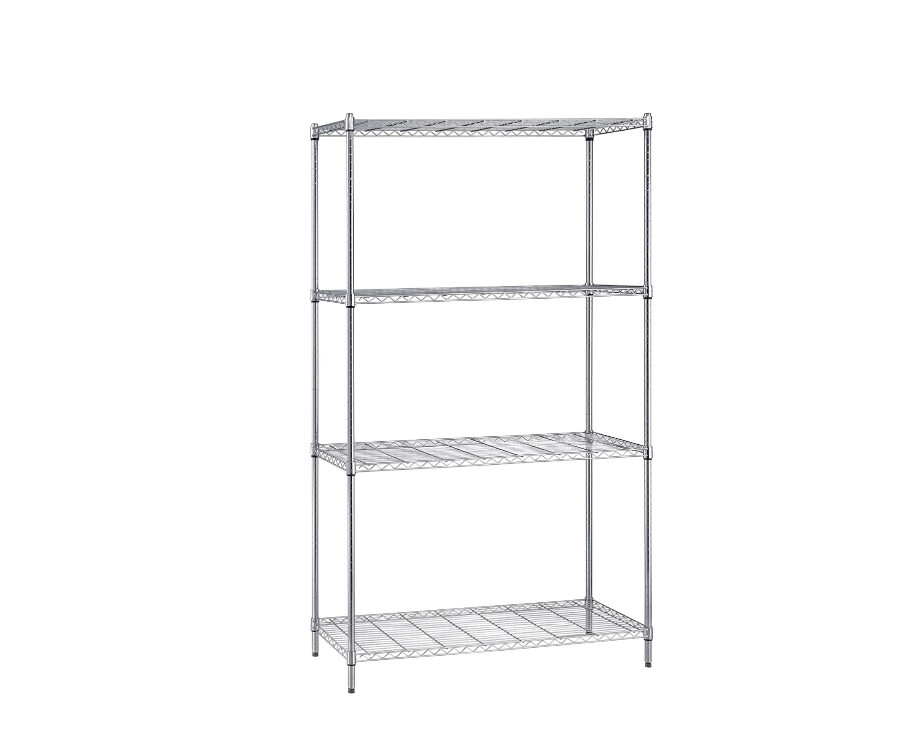 QUANTUM STORAGE SYSTEMS WR86-3060C Chrome Wire Shelving Starter Kit - 4-Tier Industrial Shelves 86
