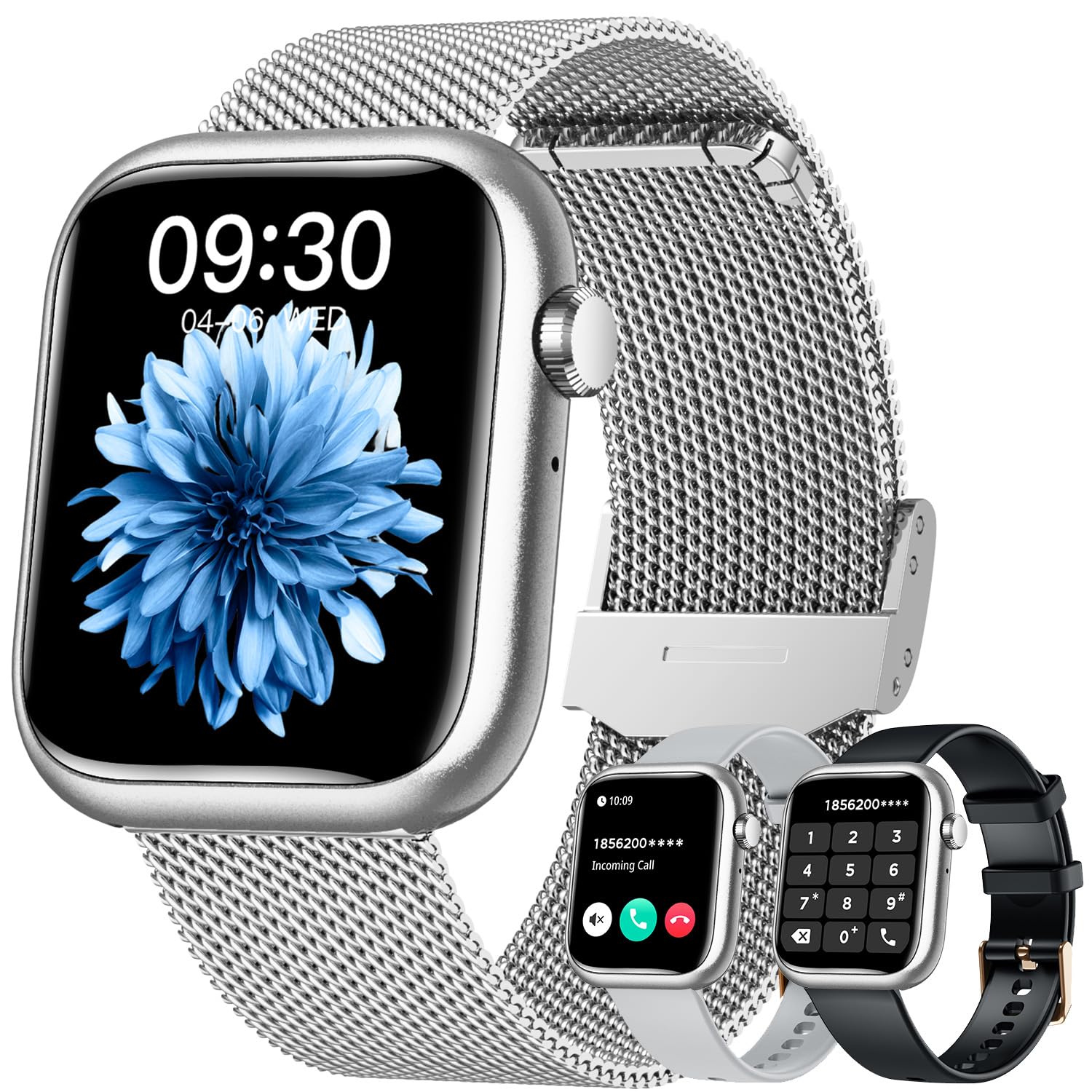 Smart Watch for Women - Fitness Tracker with Bluetooth Calling, Heart Rate Monitor & 123 Sport Modes | IP67 Waterproof Digital Watch Compatible with Android & iOS | Perfect for Running, Swimming & Daily Activity Tracking