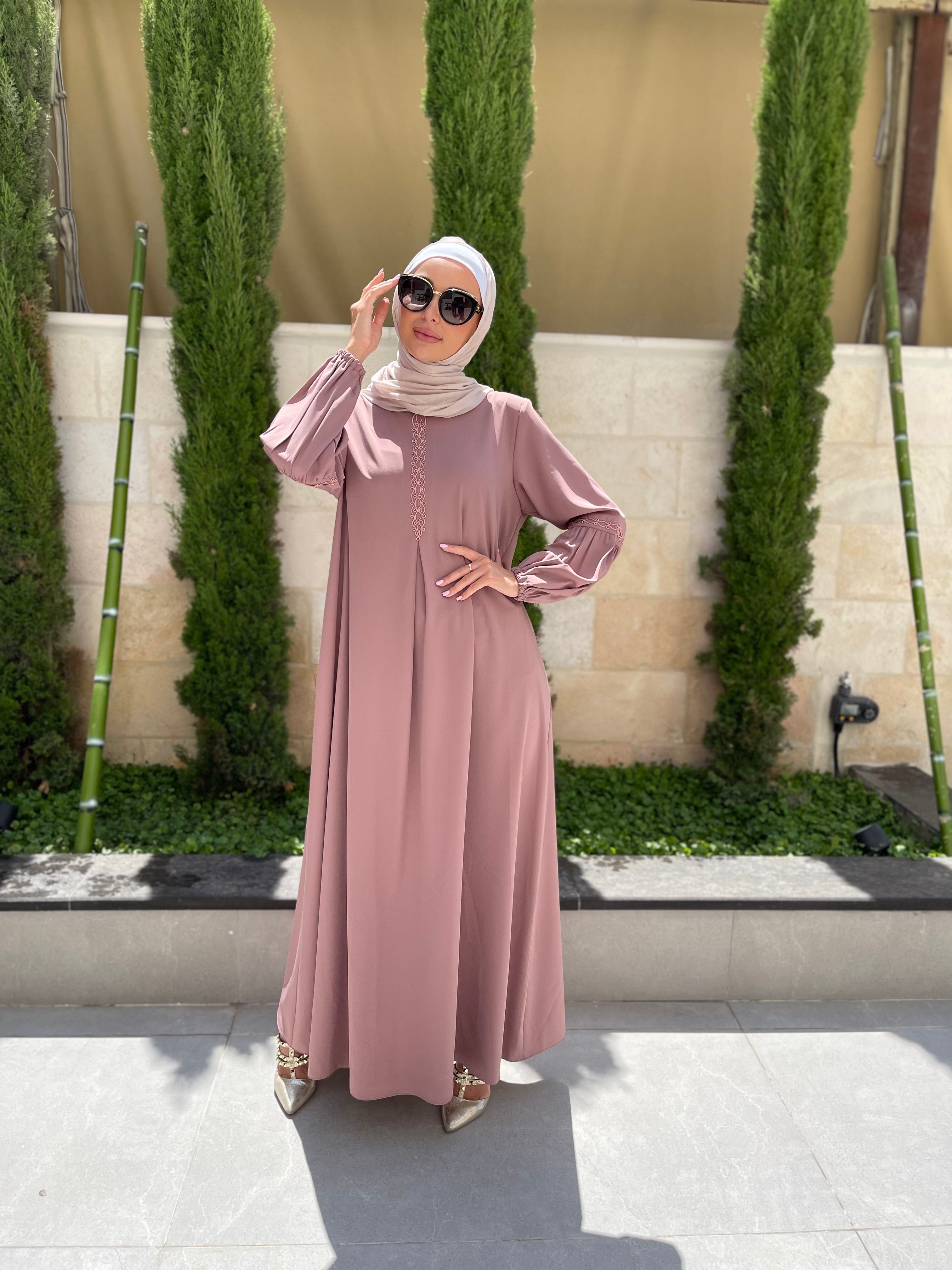 Elegant Colored Summer Abaya Dress - Lightweight & Breathable for Women - Perfect for Beach, Travel, and Casual Outings