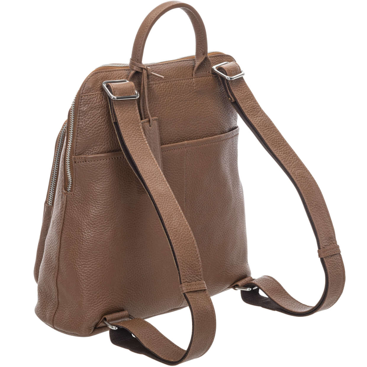 Mancini Pebbled Brigette Leather Backpack for Women - Stylish & Durable Genuine Leather Laptop Backpack - Perfect for Work, Travel & College