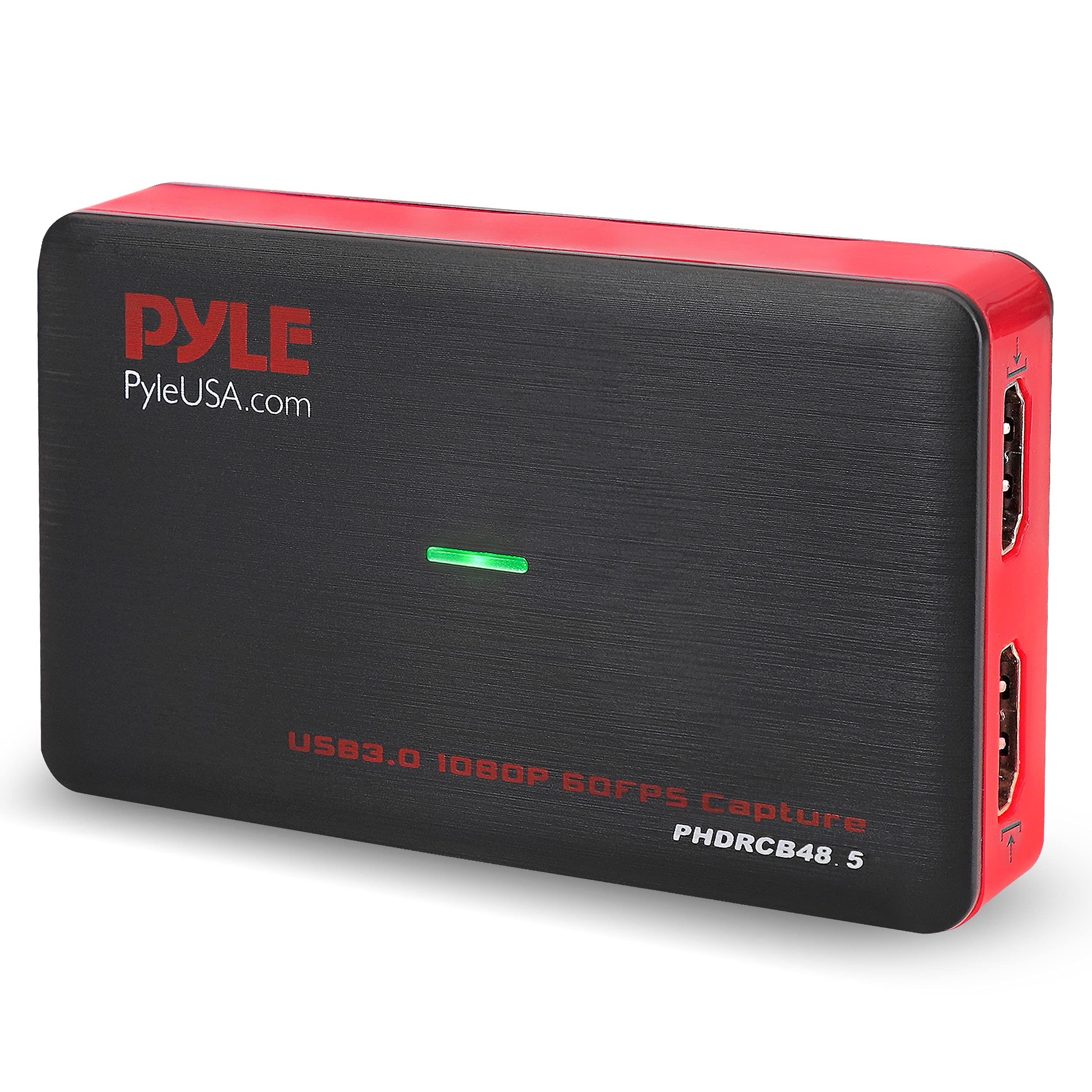 Pyle HD Video Game Capture Card - 1080p HDMI Recorder & Live Streaming Device for PC, PS4, Xbox One, Wii | USB & SD Card Support | Perfect for Gaming, Streaming & Content Creation