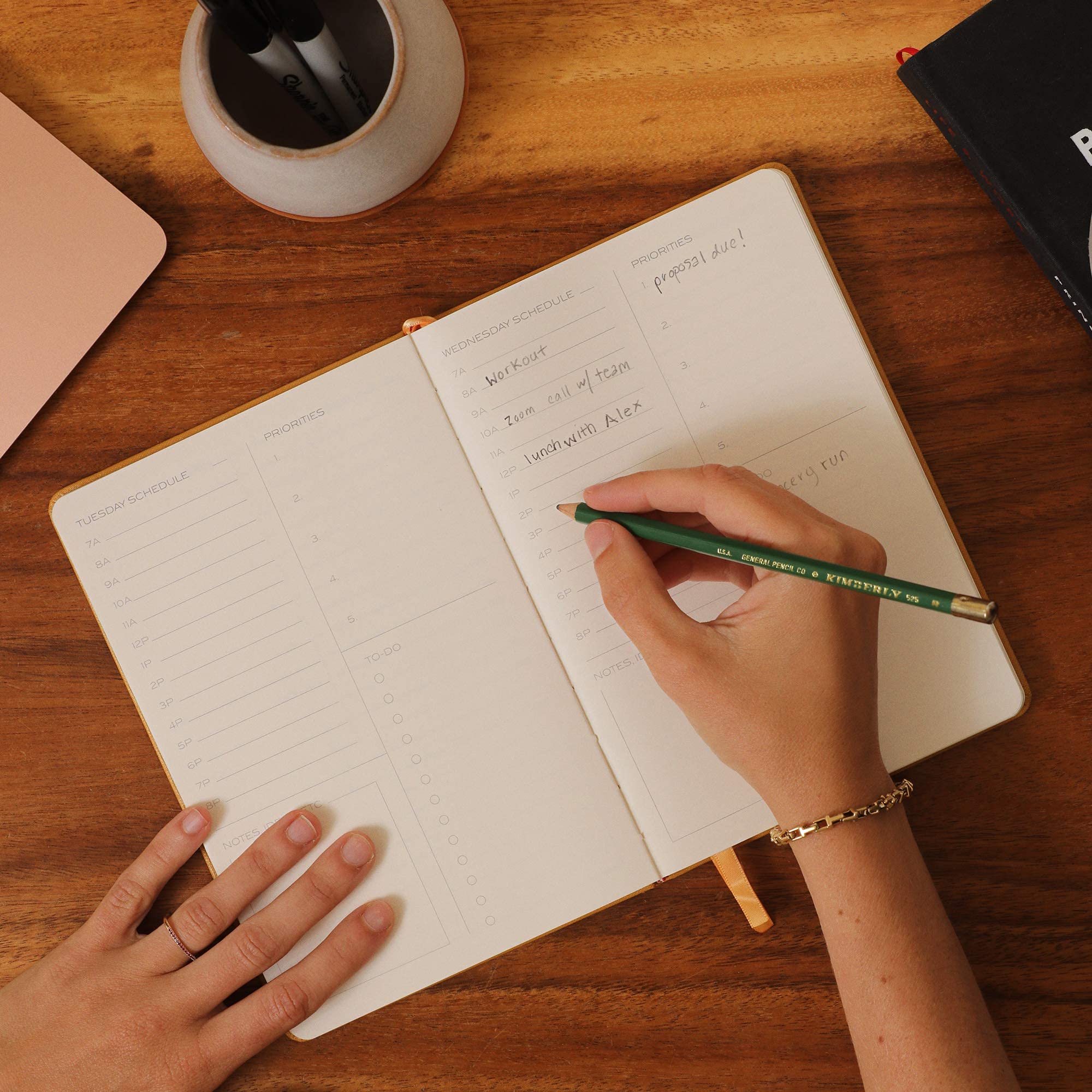 Anecdote 2025 Planner - Monthly Weekly Daily Organizer for Success | A5 Hardcover Goal Setting Notebook | Perfect for Work, School & Personal Productivity | Start Anytime & Achieve Your Goals