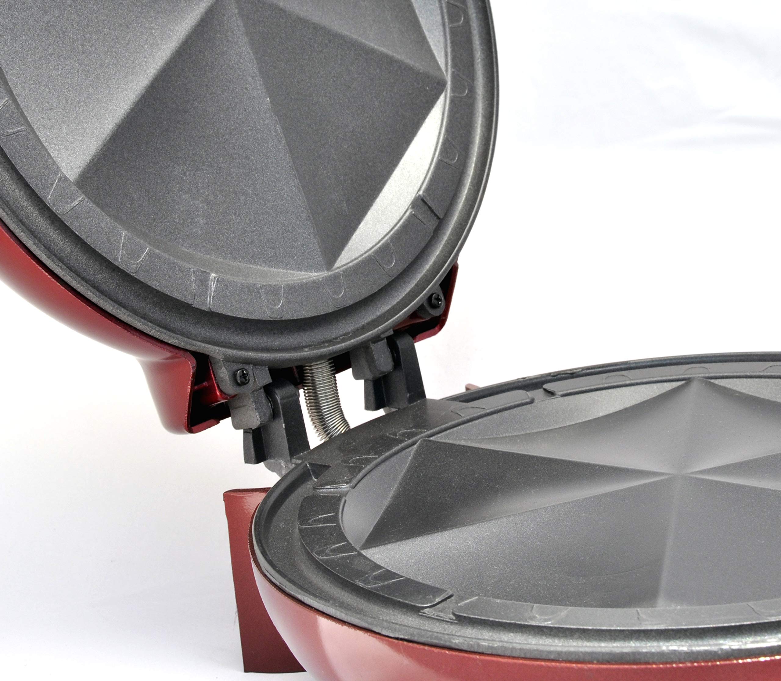 Brentwood TS-120 8-Inch Red Quesadilla Maker - Electric Tortilla Press for Quick & Easy Mexican Meals - Perfect for Home, Parties & Restaurants