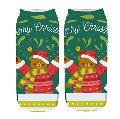 Amber Unisex Christmas Thick Knit Sleeping Socks - Soft Cozy Cotton Winter Socks for Women & Girls - Perfect Xmas Gift for Indoor Use, Bedtime & Holiday Comfort