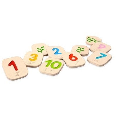 Braille Numbers 1-10 - Tactile Learning Tools for Blind & Visually Impaired - Perfect for Education, Home, and Classroom Use