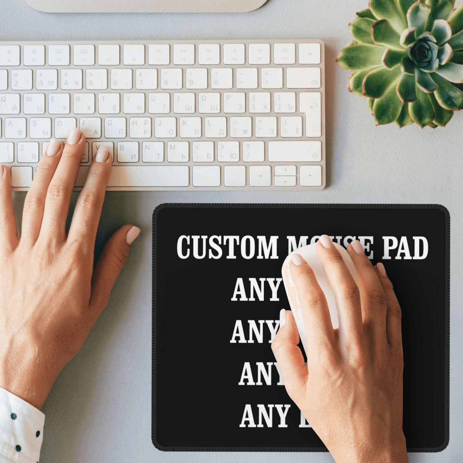 Custom Photo Mouse Pad - Personalized with Your Picture, Text & Logo - 8.3