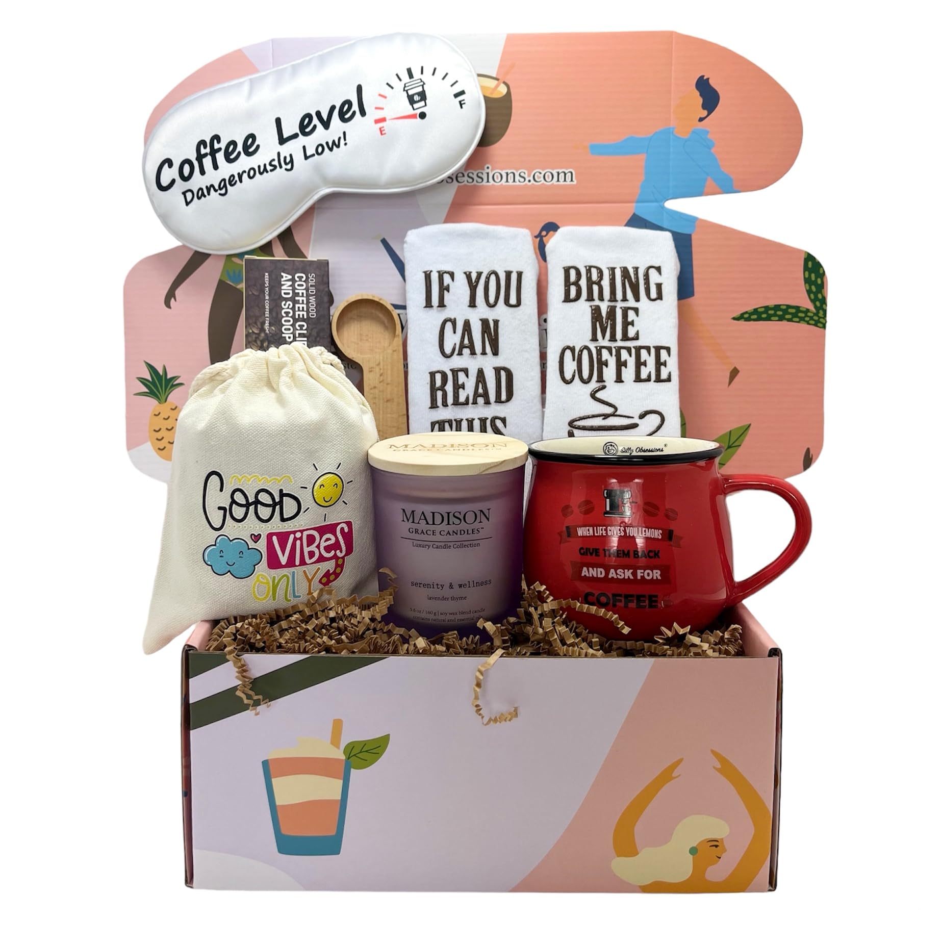 Premium Coffee Lover's Gift Set - Unique Coffee Themed Accessories for Women & Men | Birthday & Holiday Present for Mom, Dad, Daughter, Son | Perfect for Home, Office & Coffee Enthusiasts