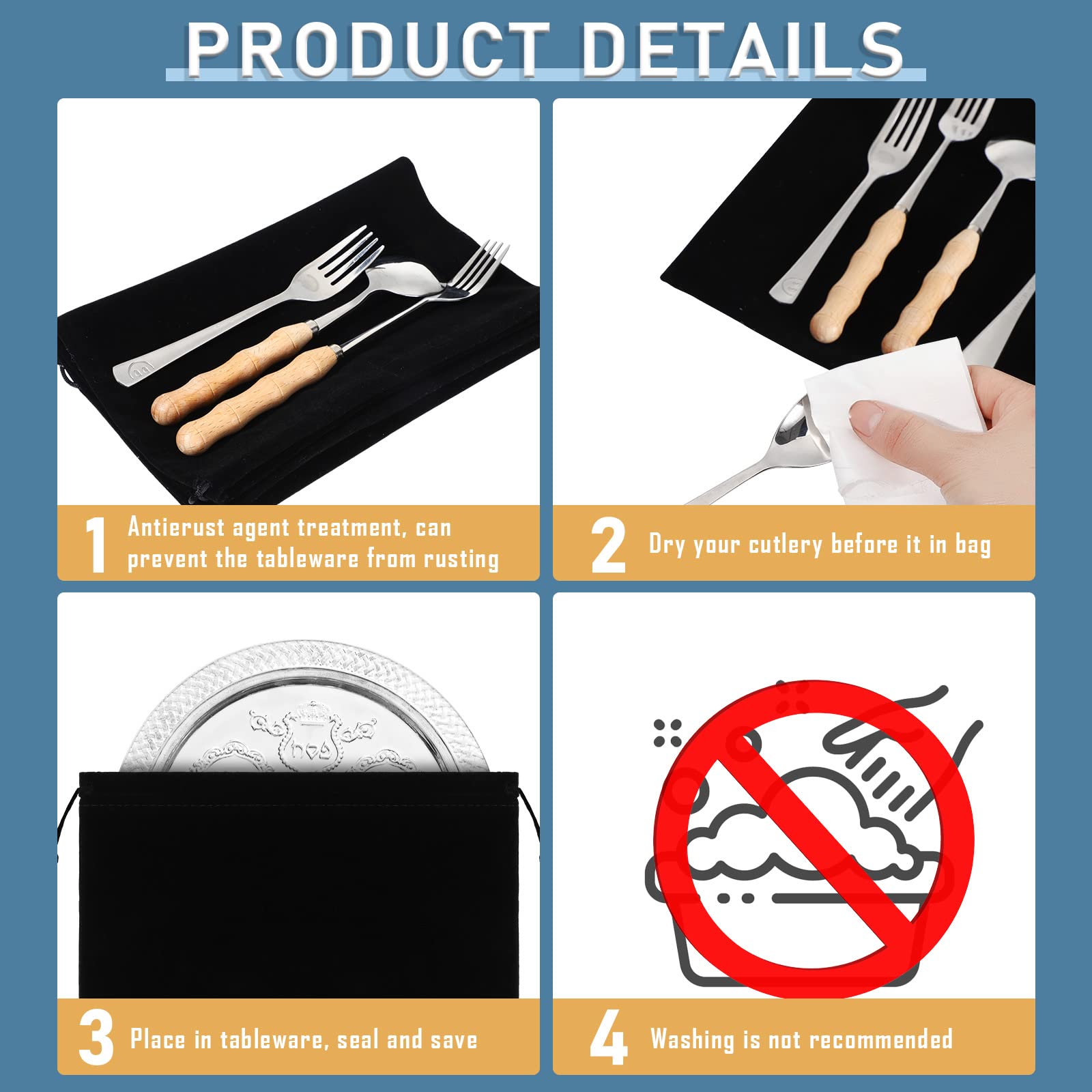 10-Pack Silver Storage Bags - 9x11.8 Inch Anti-Tarnish Fabric Jewelry Organizer for Silverware, Flatware & Silverplate Protection | Jewelry Storage, Travel & Home Organization