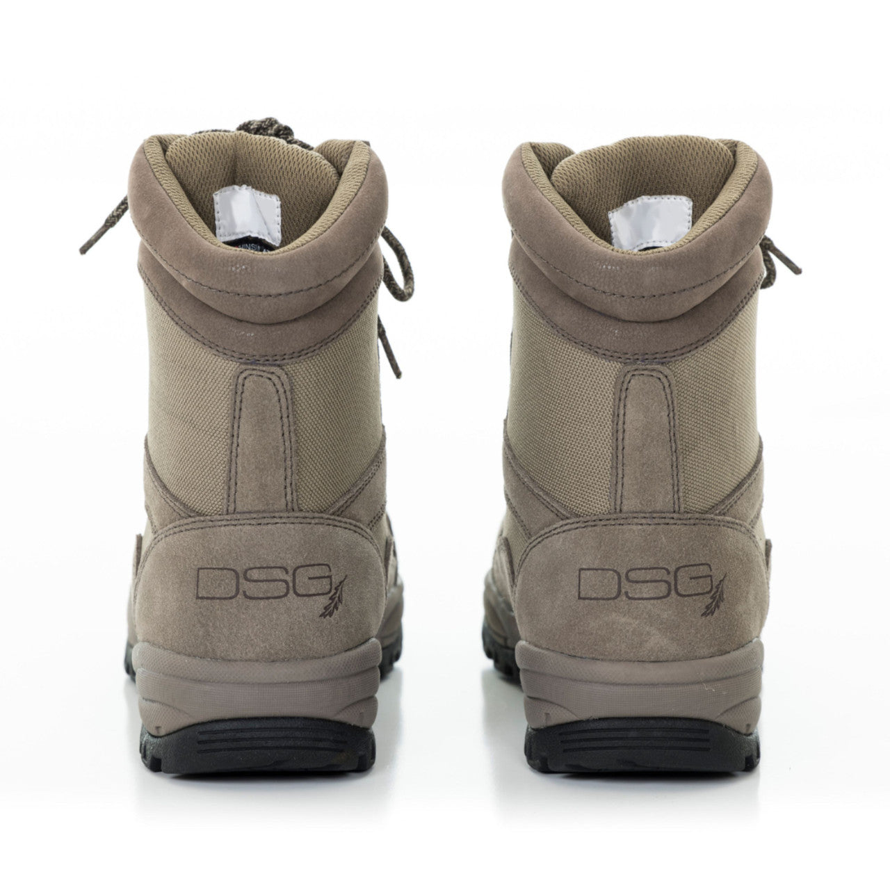 Men's 1400 Gram Nubuck Leather Lace Up Boots in Tan - Waterproof Winter Hiking & Work Boots for Outdoor Activities