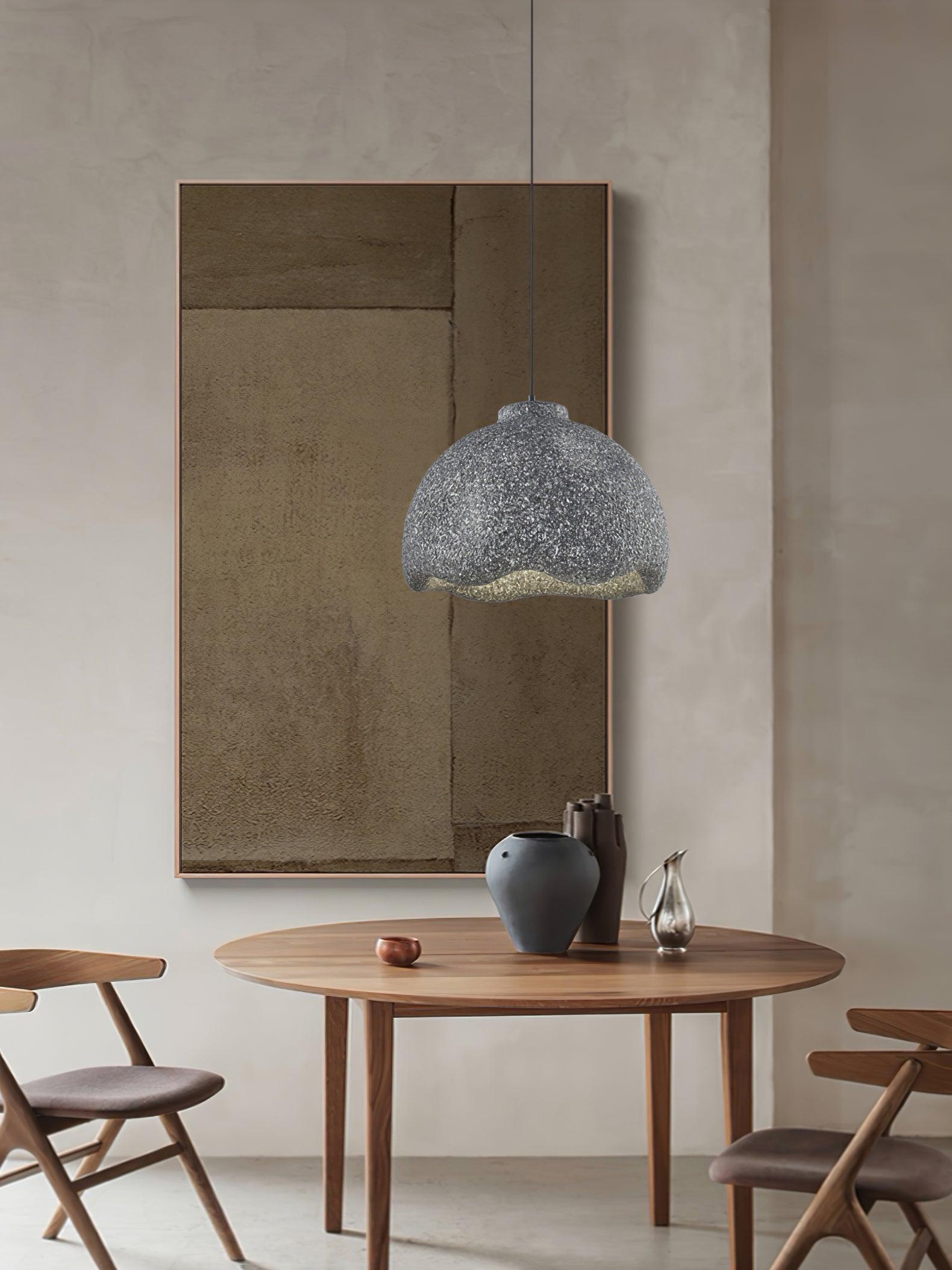Stylish Bells Speckled Glass Pendant Light - Modern Ceiling Hanging Lamp for Kitchen Island, Dining Room & Bedroom Decor