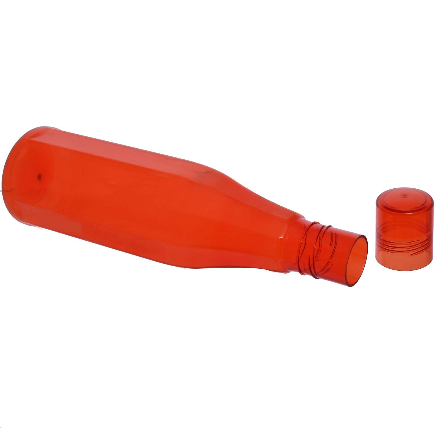 Kuber Industries 3-Piece Plastic Coral Fridge Water Bottle Set with Lids - 1000ml, Red | BPA-Free Drink Storage Containers for Juice, Milk & Water | Perfect for Home, Office & Outdoor Use