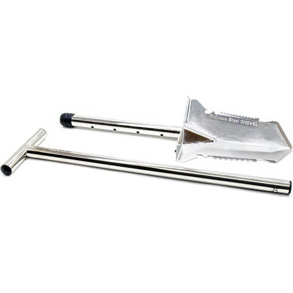 Nokta Premium Shovel - Heavy Duty Metal Digging Tool for Gardening, Camping & Outdoor Adventures - Ergonomic Handle & Durable Construction
