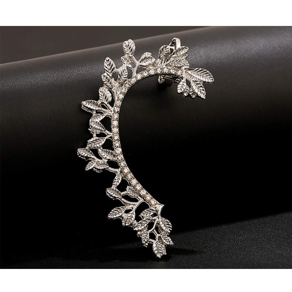 Galaxia Air Crystals Hoop Climber Ear Cuff - Hypoallergenic Earrings for Parties & Date Nights