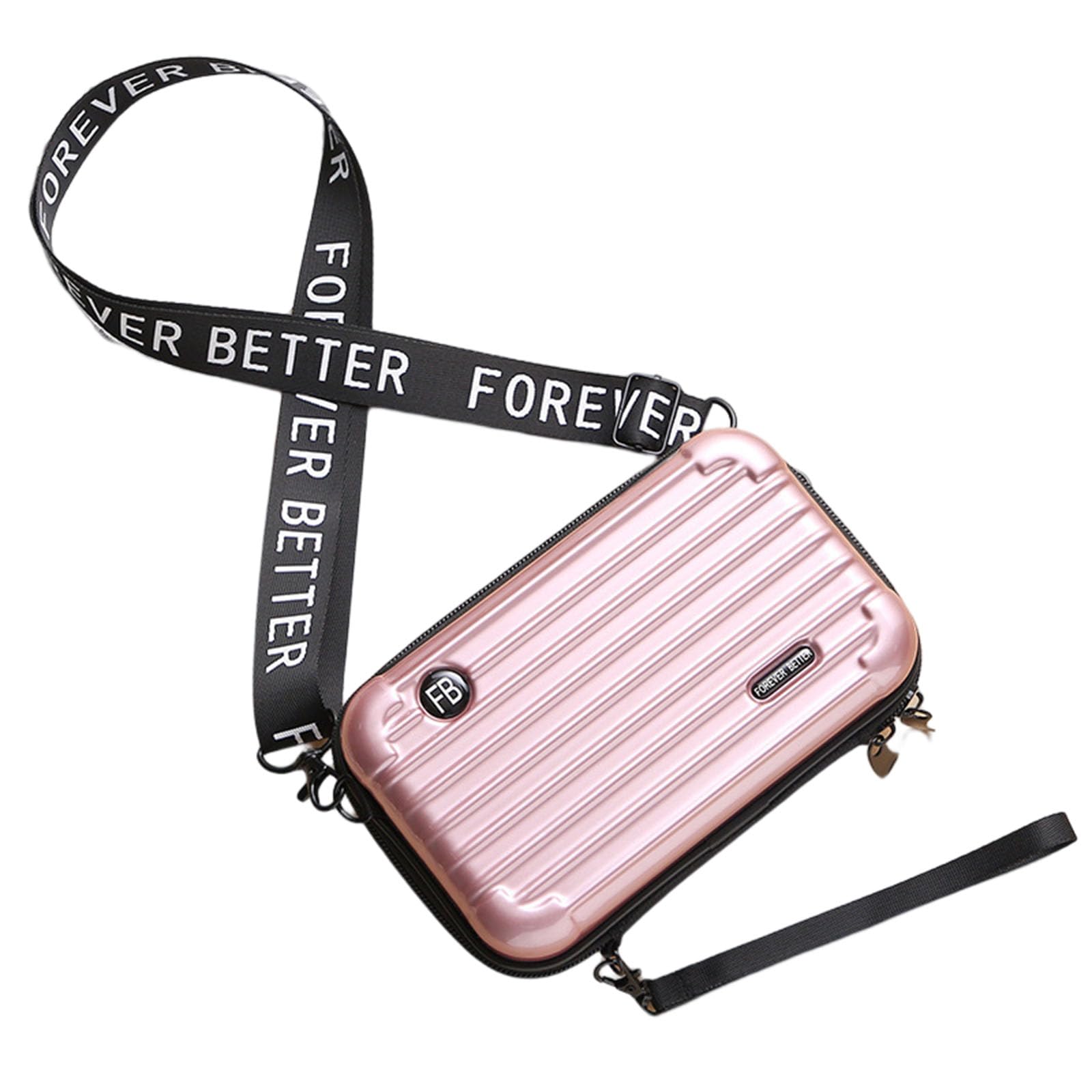 Hokuto Mini Suitcase Bag for Women - Stylish Hard Shell Cosmetic Travel Shoulder Bag & Crossbody Handbag - Perfect for Travel, Work, and Everyday Use